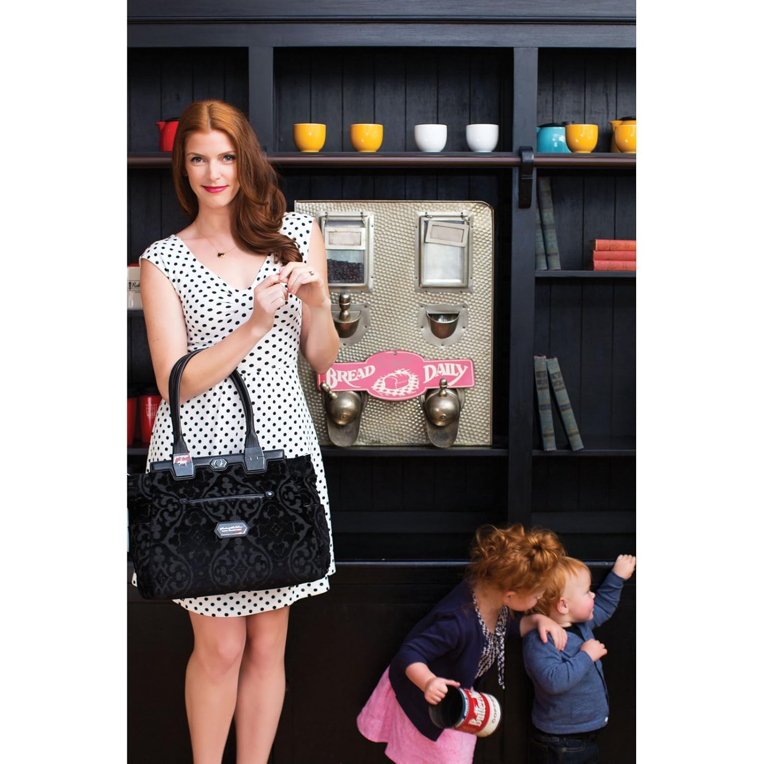 Cake by Petunia Cafe Carryall Diaper Bag in Dragon Fruit, Pink