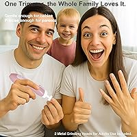 Vista 7 de Fansidi Cortauñas eléctrico para bebé, Rosa Pétalo Rubor Edición Limitada, Lima de uñas eléctrica suave para bebé 10 cabezales de pulido + 8