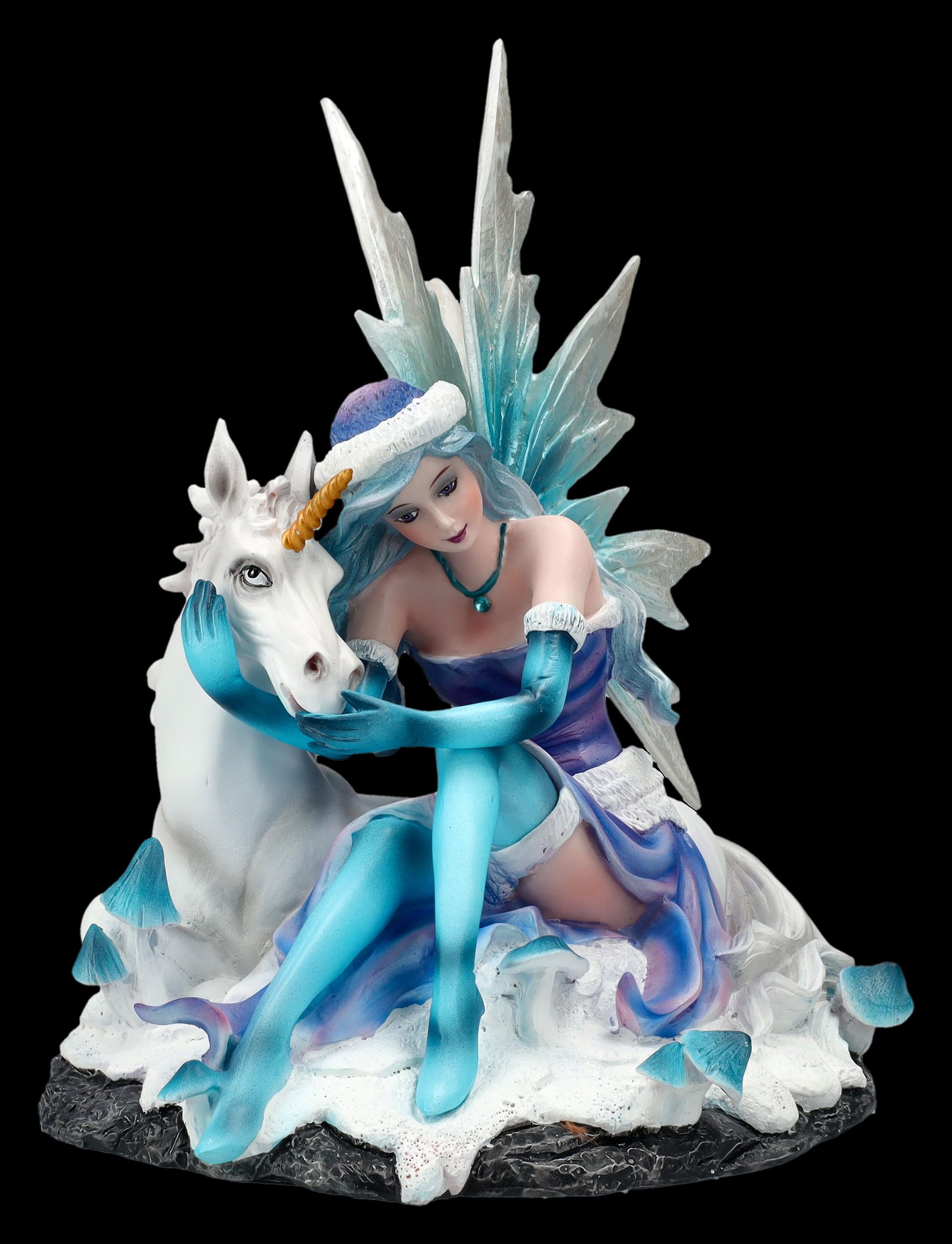Elfen Figur - Mia mit Einhorn - Fairy Elfenfigur Elfe Fee Deko