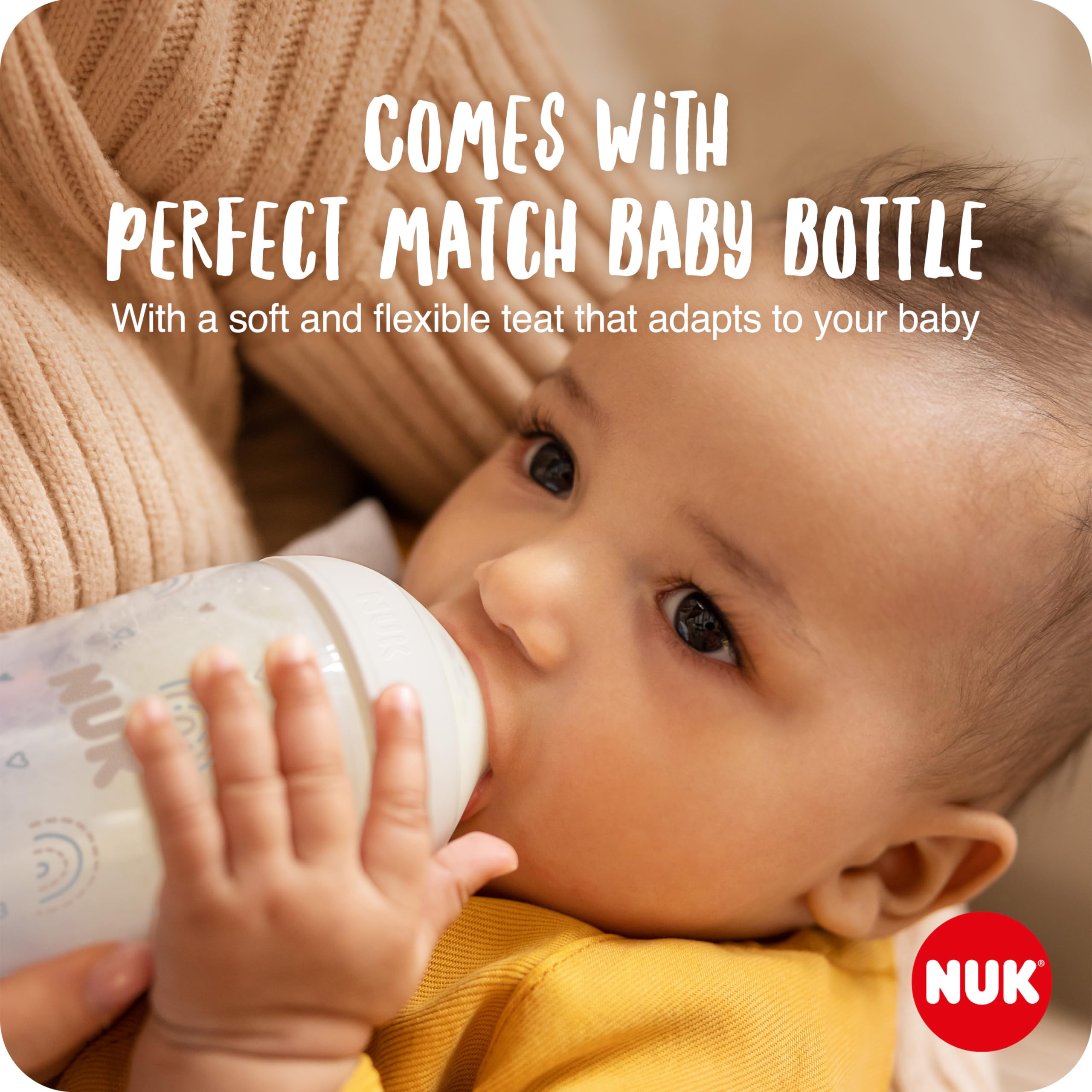 NUK Zestaw ręcznych pompek do mleka | miękka poduszka silikonowa | ergonomiczna dźwignia pompki | 2 butelki Perfect Match dla niemowląt | 150 ml | 2 jednorazowe wkładki do karmienia NUK
