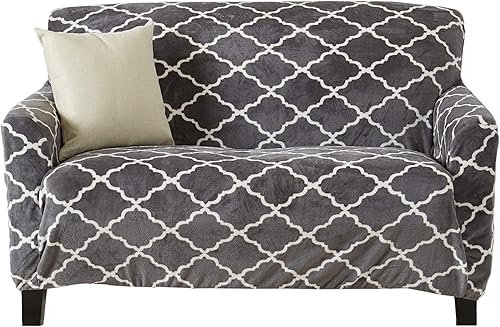 Vista 26 de Great Bay Home Funda reclinable de sarga estampada. Funda elástica de una pieza para sillón reclinable. Funda reclinable sin tirantes para sala