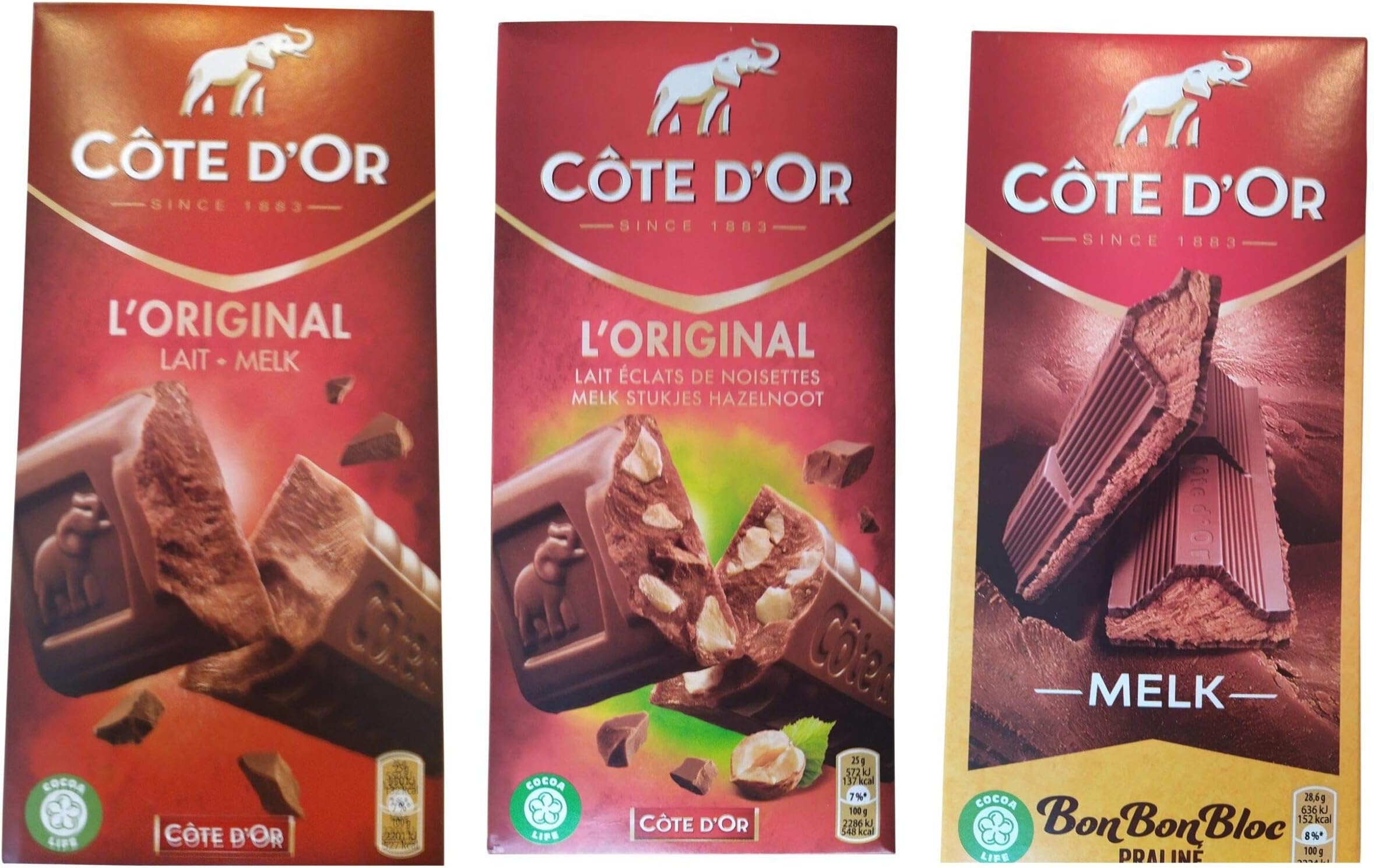 Belgian Milk Chocolate 3 Bars, 21.05 Ounce Variety Pack, Customized