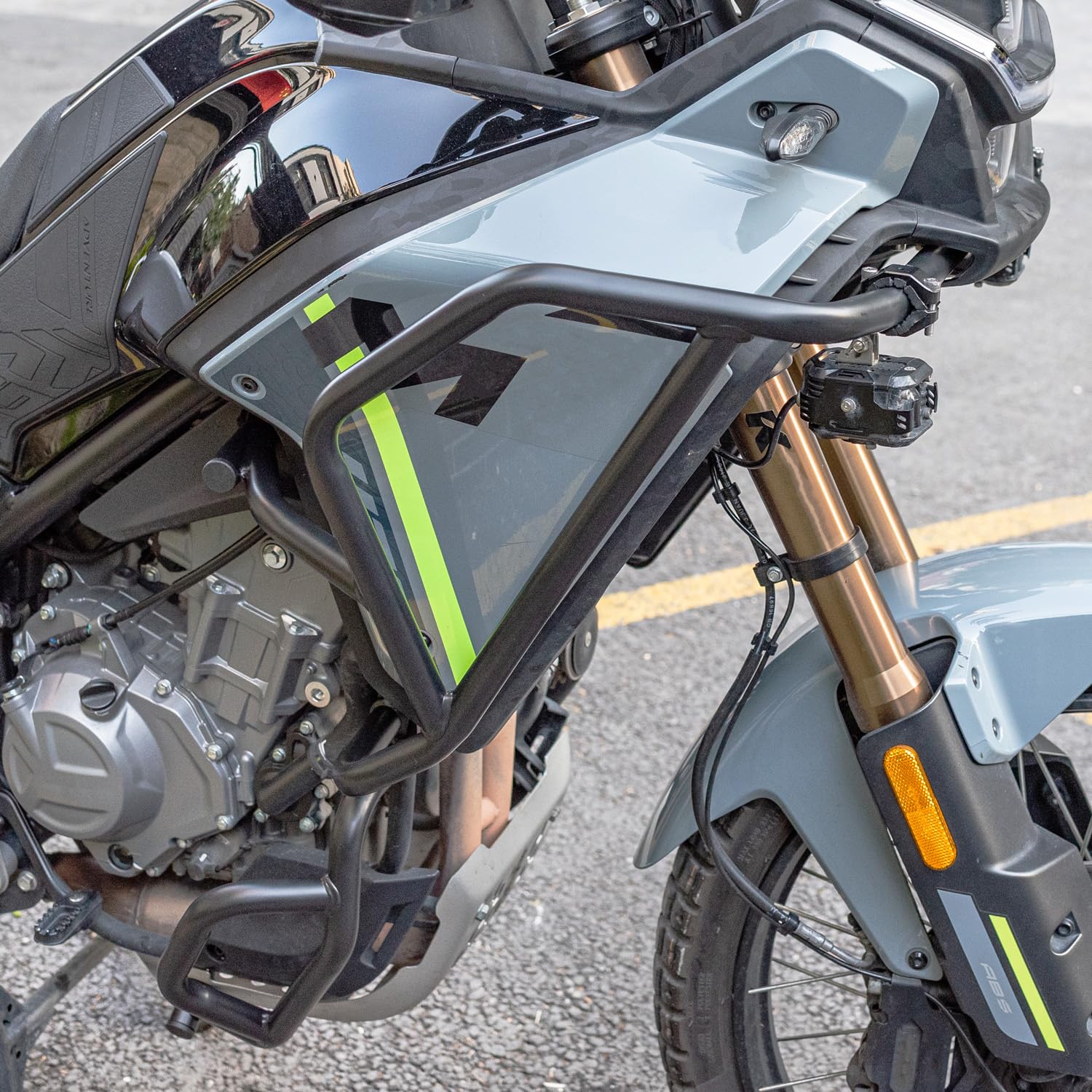 Barra de protección para motocicleta, compatible con CF MOTO 450 MT 2024 2025, marco de protección del motor, parachoques y autopista