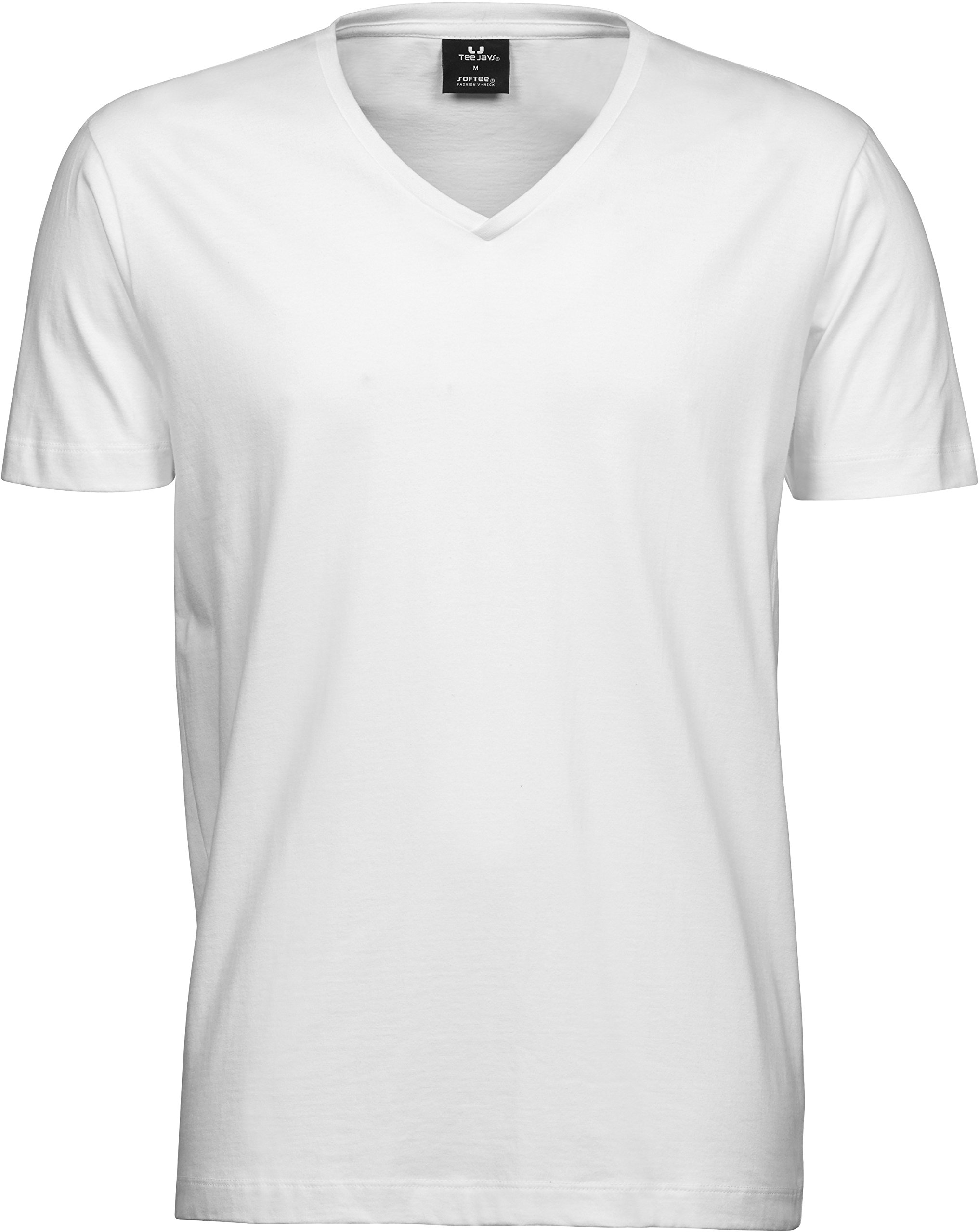 Tee Jays Mens Fashion Soft V Neck Tee - White XL