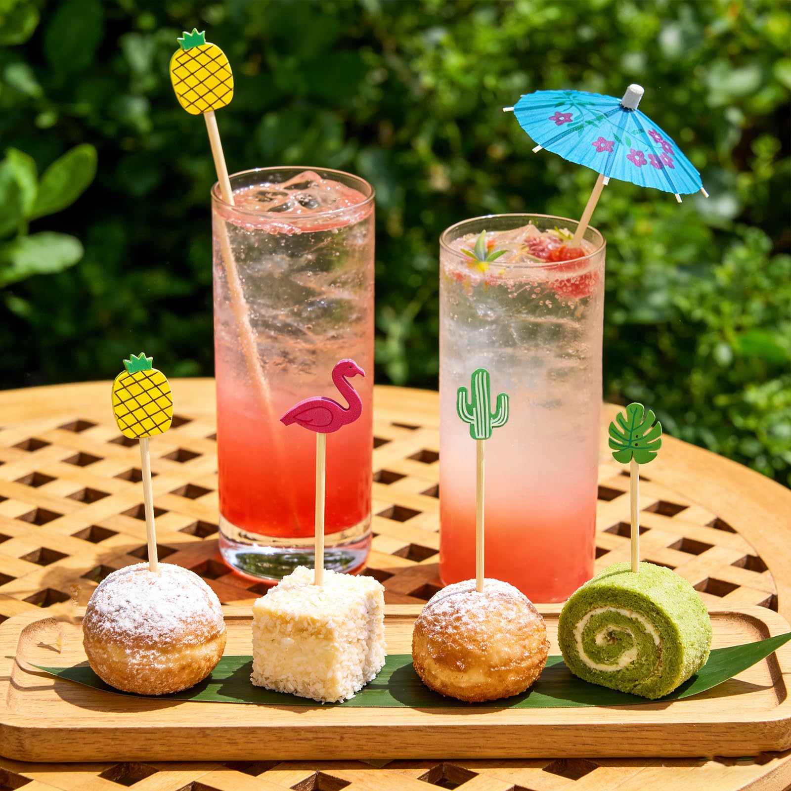 Ombrellini Cocktail in Carta 200 Pezzi, Stuzzicadenti Cocktail Decorativi, Accessori Aperitivo Tropicali Hawaiani, per Estate, Feste, Dessert e Frutta