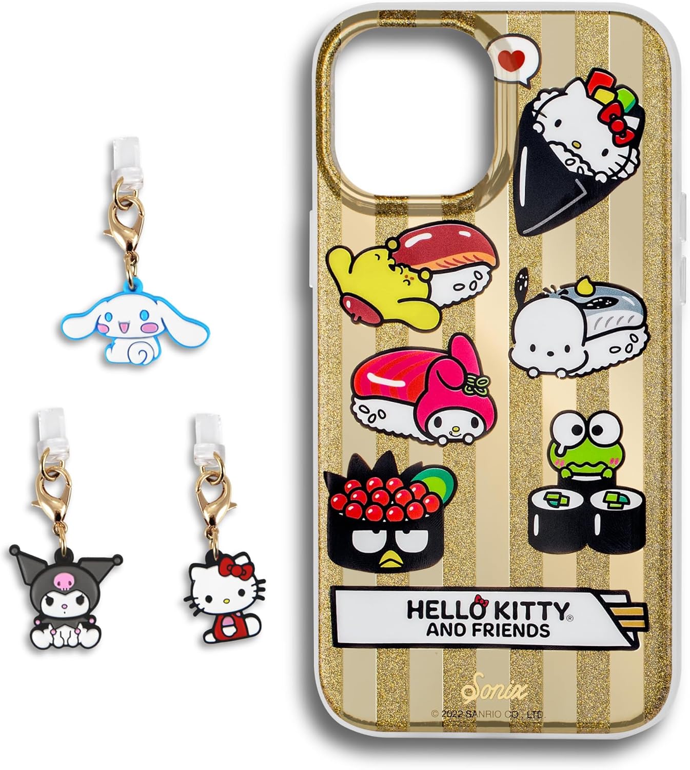 Sonix x Sanrio Case + Charging Port Charms (Hello Kitty, Cinnamoroll, Kuromi) for iPhone 14 Pro Max | Hello Kitty Sushi