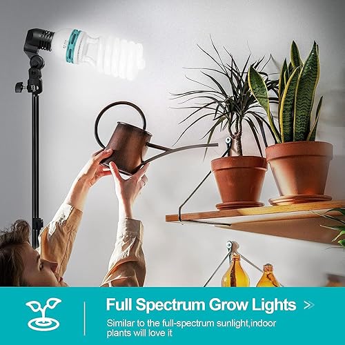 Miniatura 9 de EMART Kit de iluminación Softbox con bolsa de arena, 20 x 28 pulgadas, accesorios de fotografía con 2 bombillas LED de 40 W 6500 K, 2 bombillas de
