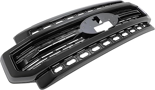Miniatura 3 de HECASA Rejilla superior delantera compatible con Ford F250 F350 2020-2022 Super Duty Parrilla de parachoques pintada de negro