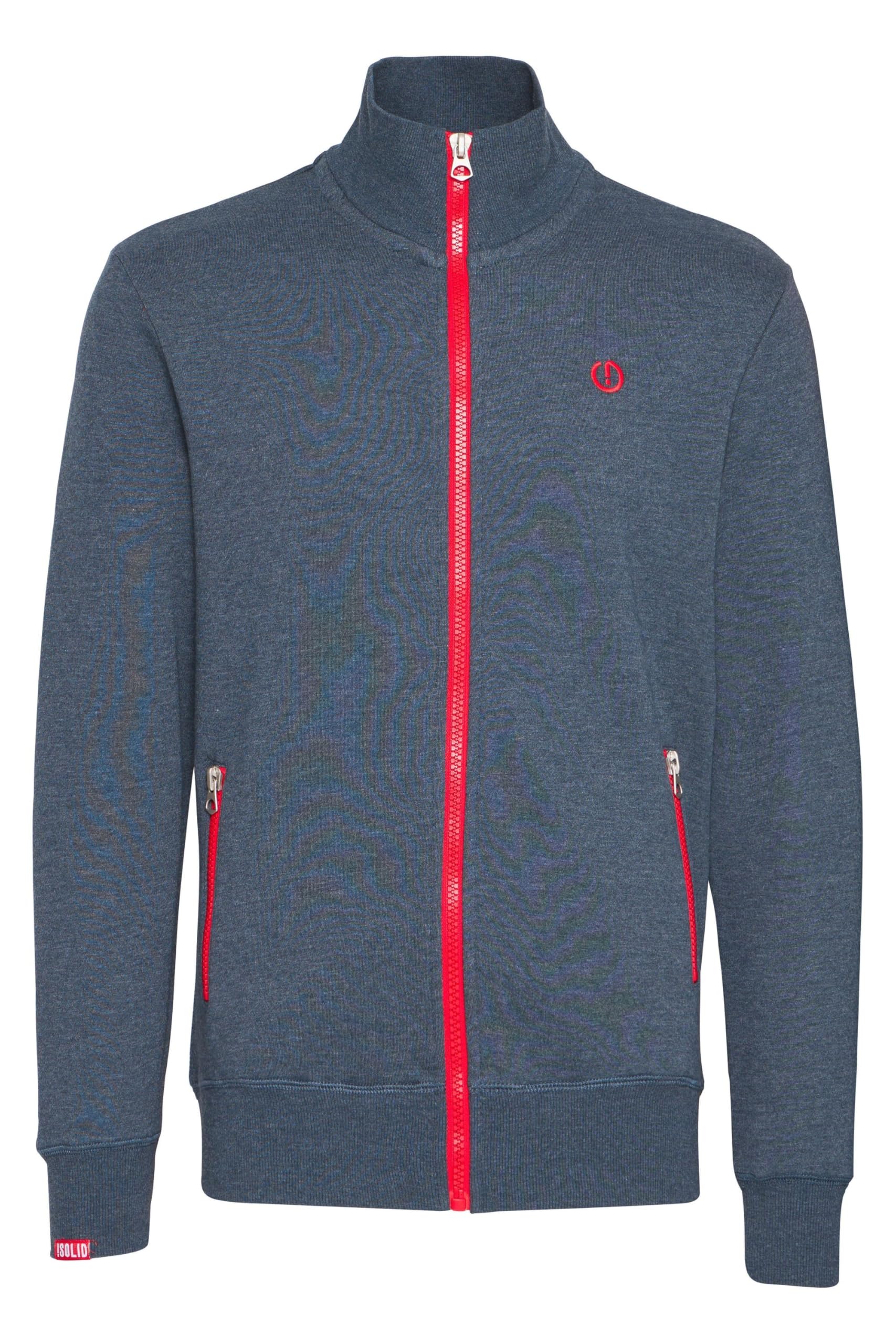 !SOLID SDBennTrack Herren Sweatjacke Cardigan mit Reißverschluss und Stehkragen