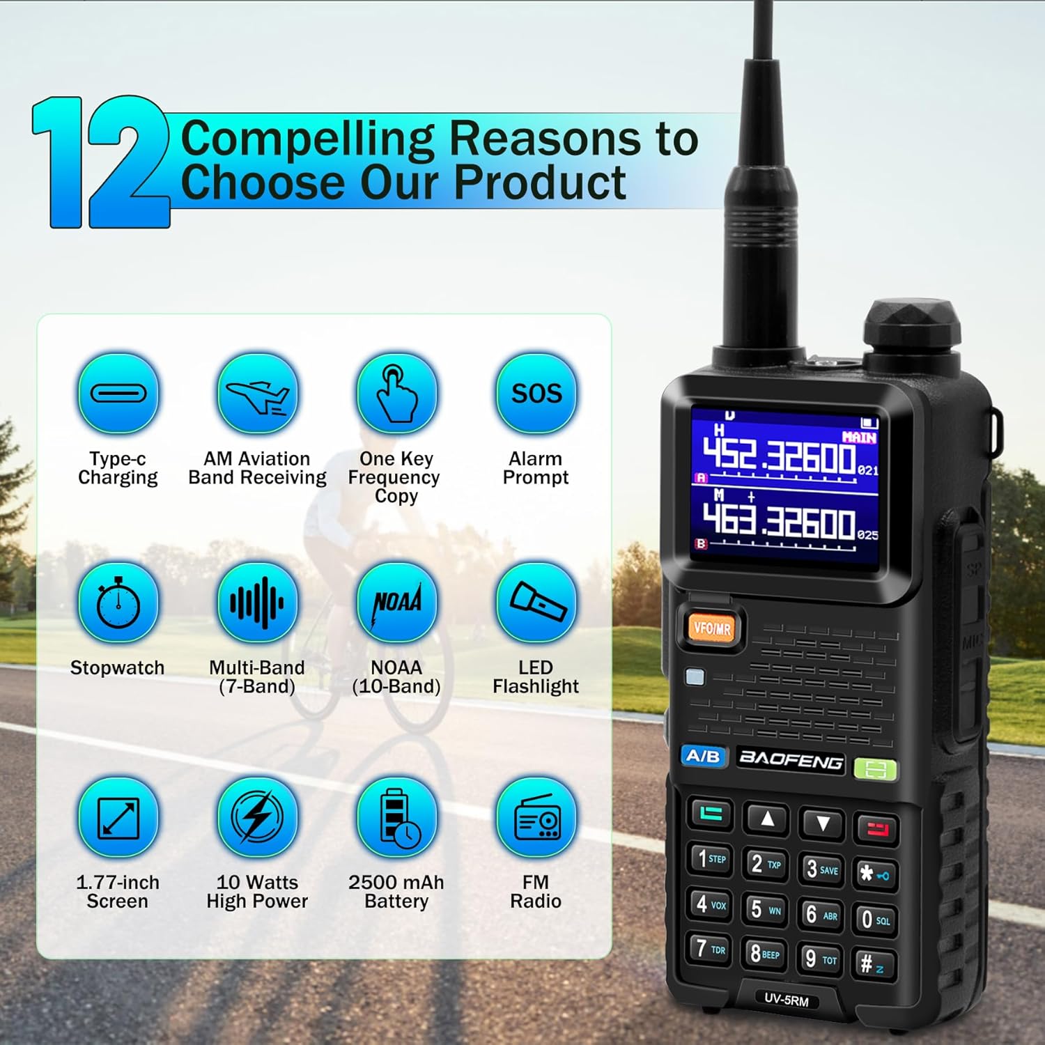 BAOFENG Ham Radio Handheld UV-5R: Ham Radios Long Range Two Way Radios, BAOFENG Radio 4 Pack Walkie Talkies