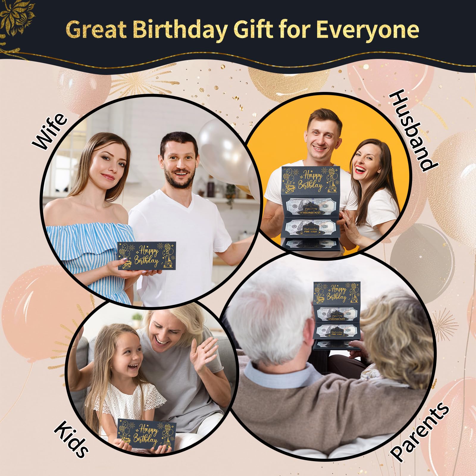 Anniversaire Carte Cadeau Cash Enveloppe Hommes Femmes Enfants