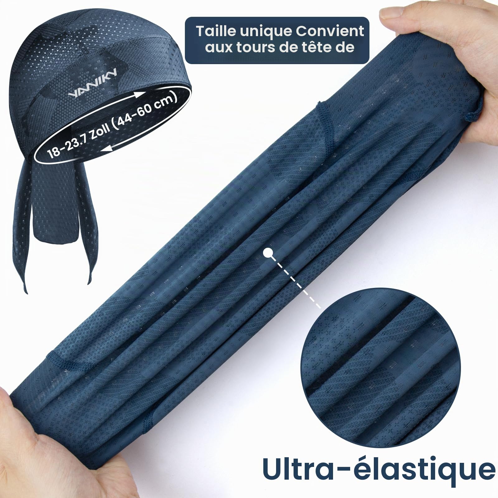 YANIKY Bandana Unisexe MTB - Protection UV & Respirable - Bord Inférieur Élastique pour Cyclisme, Randonnée et Moto