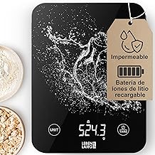 LEBENLANG Digital Kitchen Scales Waterproof USB Rechargeable with Charging Cable Up to 10kg Kitchen Scales for Food and Kitchen Electronic Cake Scale