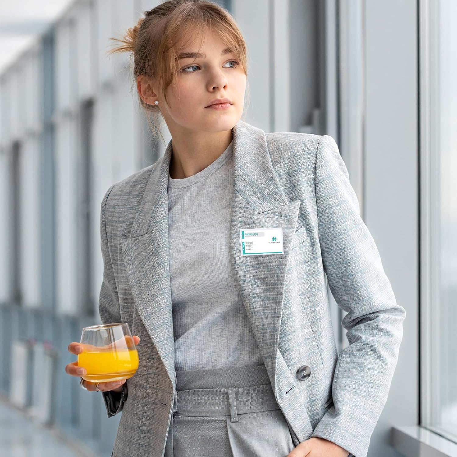 ANFAN 20 Pcs Name Tags with Pins, Clear Plastic Pin Badge Holder (3.54x2.16 Inch) with Inserts, Reusable PVC Name Tag for Conference, Event & Office - Image 6