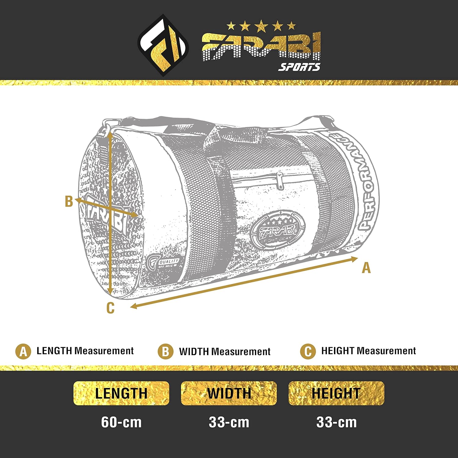 Farabi,Gym Fitness Workout Gear Bag, MMA, Boxing Gear Bag, Holdall Training Gear Travel Bag