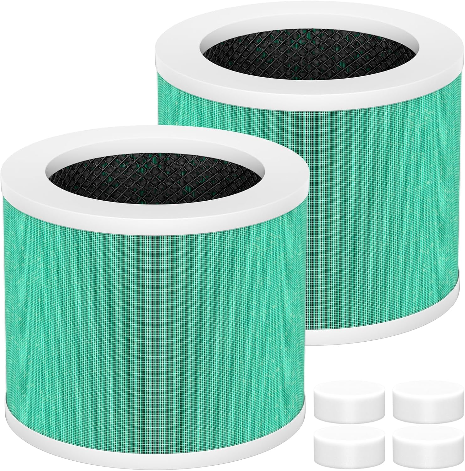 HY1800 Replacement Filter Compatible with CHIVALZ/MORENTO/Loytio/Honeyuan/AYAFATO/IOIOW Air Puri-Fier, 3-in-1 Filtration System Activated Carbon, 2 Pack