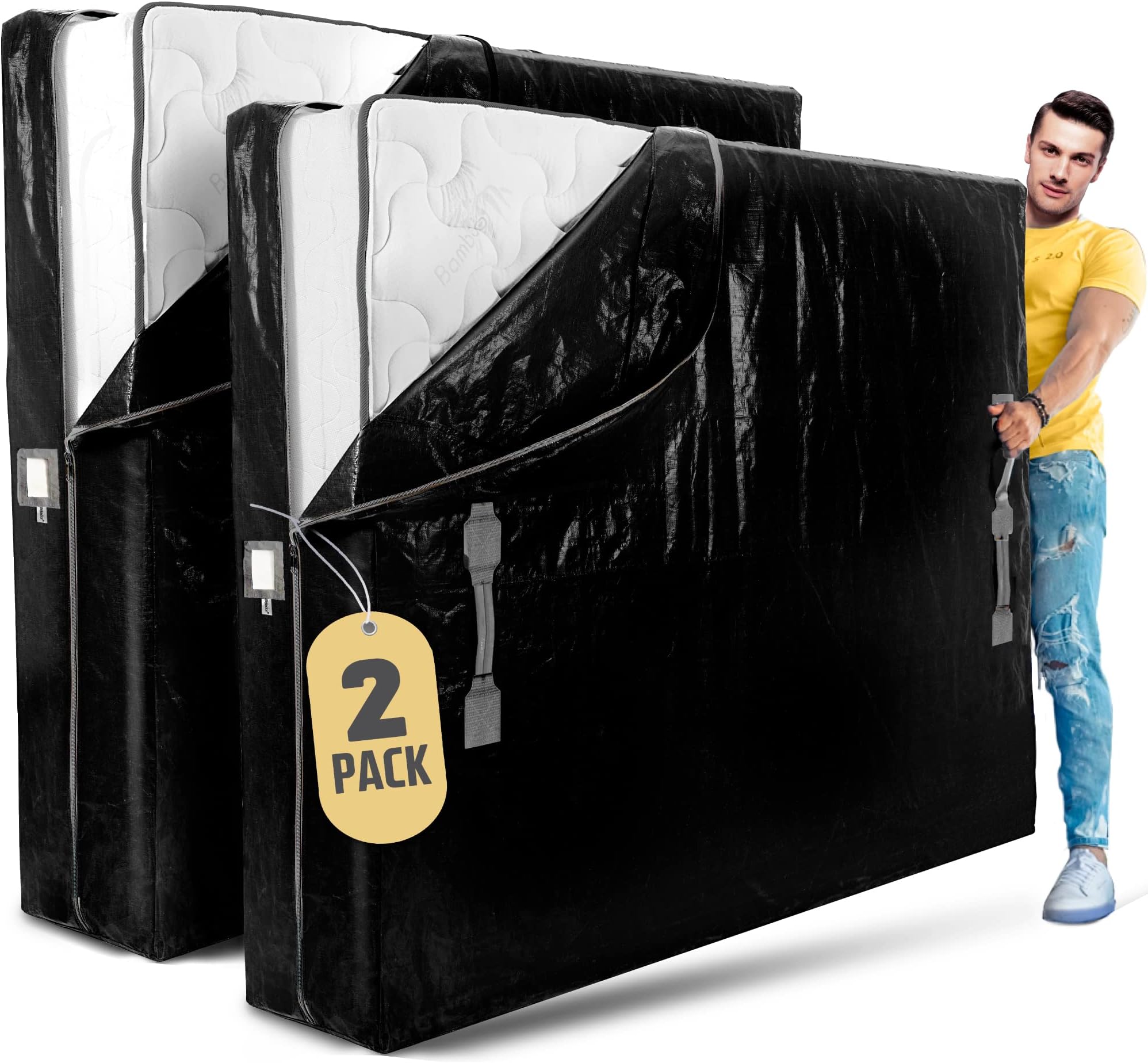 AlexHome Mattress Bag for Moving and Storage,Heavy Duty