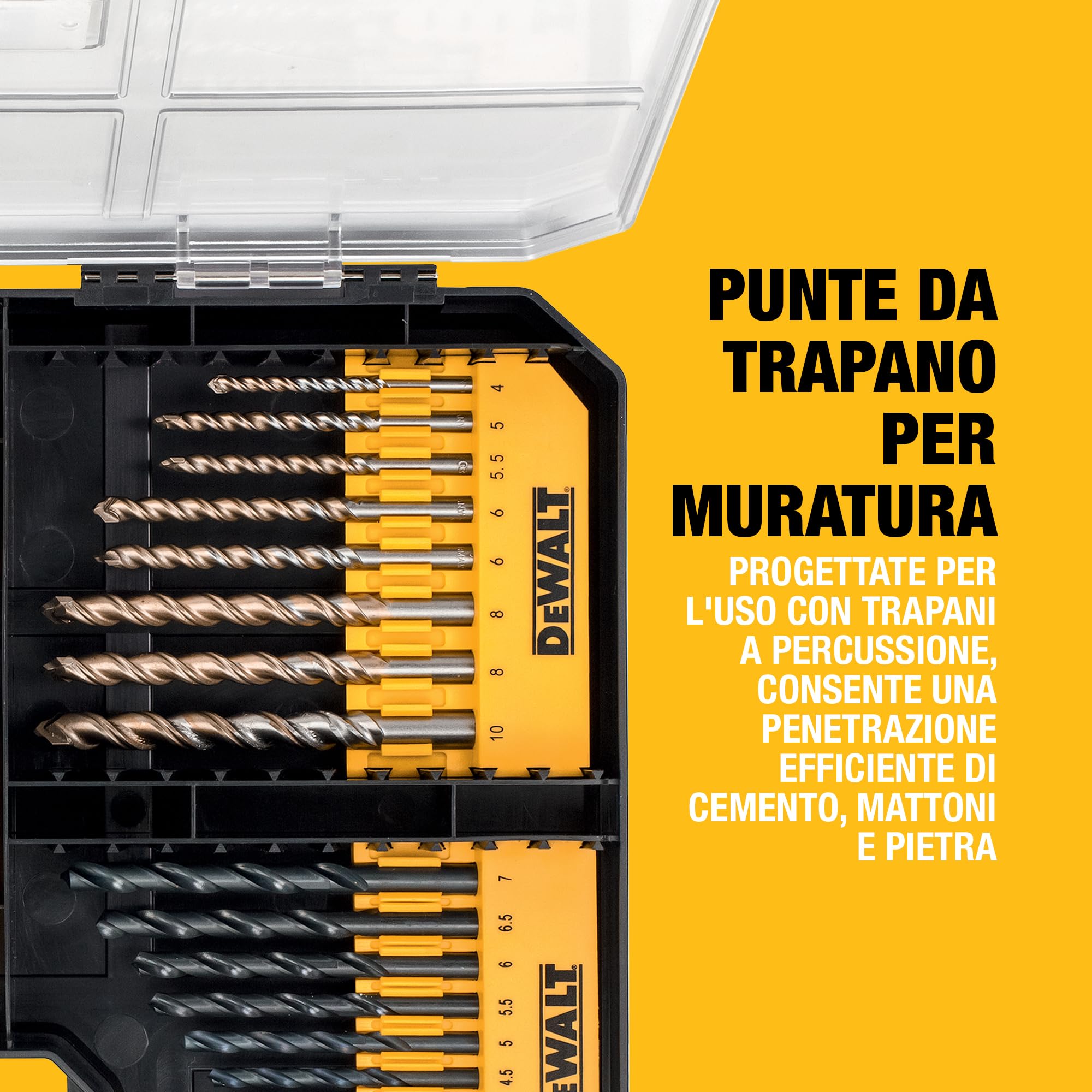 DEWALT Set di punte per trapani avvitatori ad alte prestazioni (100 pz.), adatto per cassetto Tstak IV, DT71569-QZ