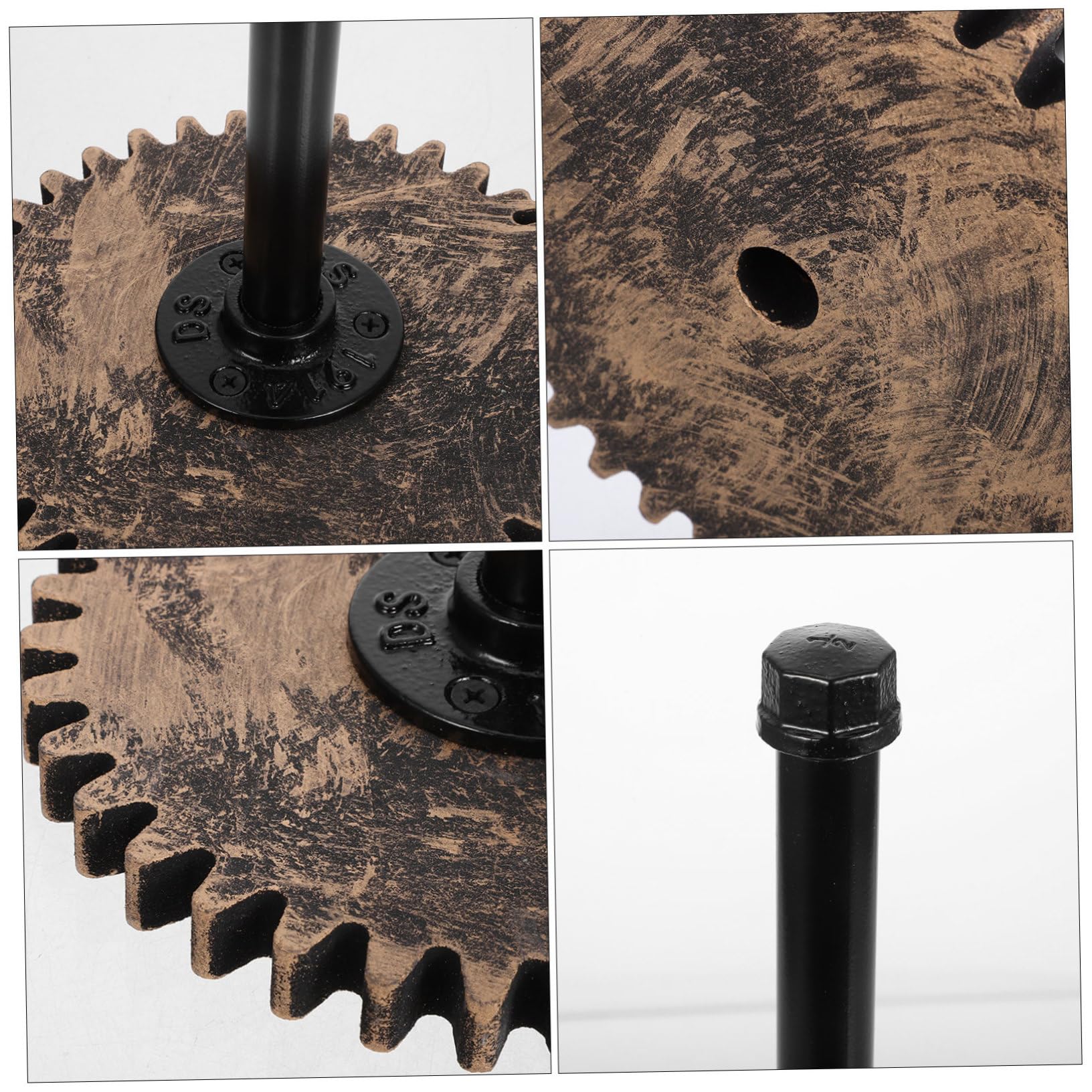 Portarotoli da Cucina a Tubo Nero in Ferro e Legno Design Industriale | Supporto Multifunzione, per Carta e Pellicola, Installazione Semplice, Adatto a Cucine Domestiche