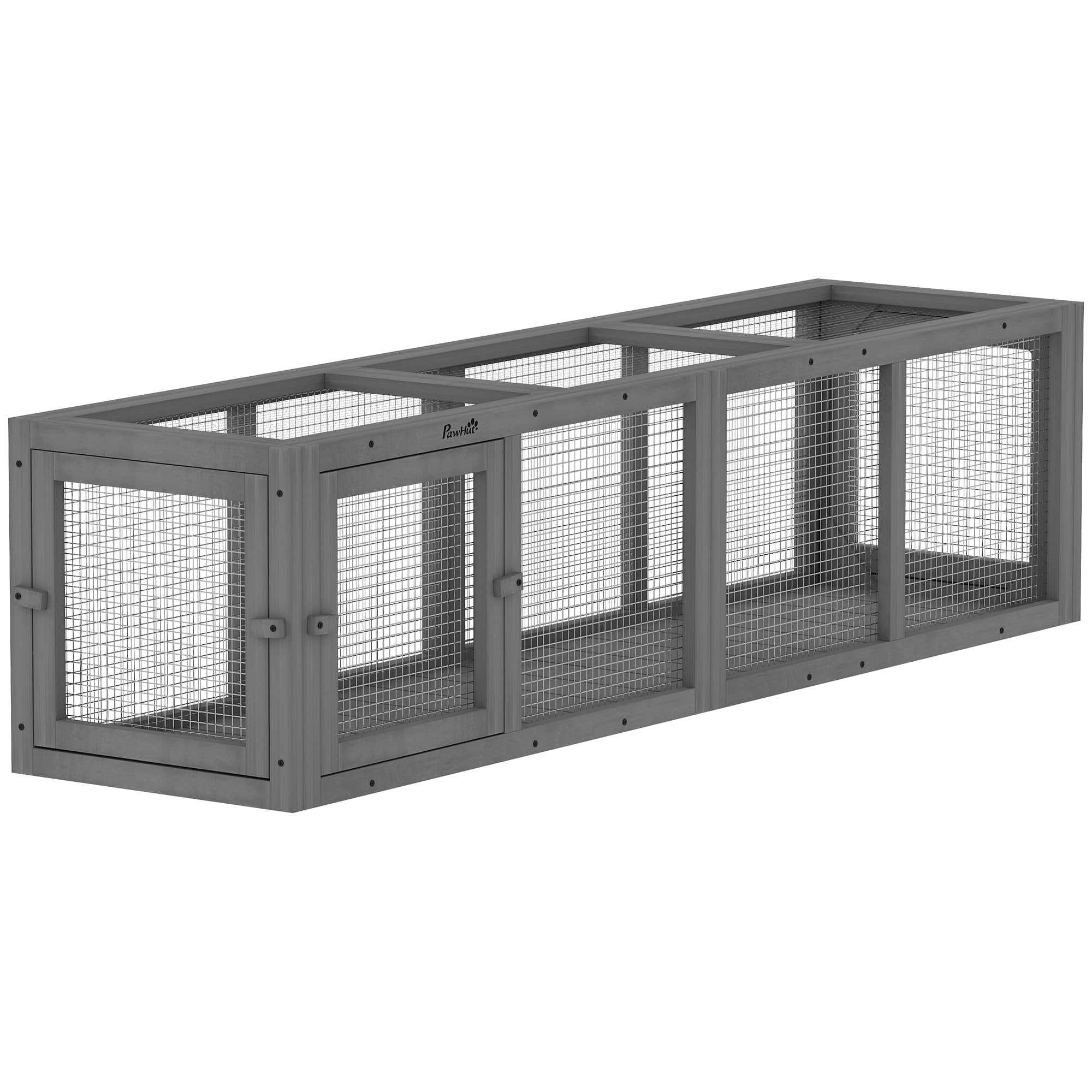 PawHut Outdoor Cat Tunnel Extendable Pet Run for Kitty, Puppy 150 cm Grey