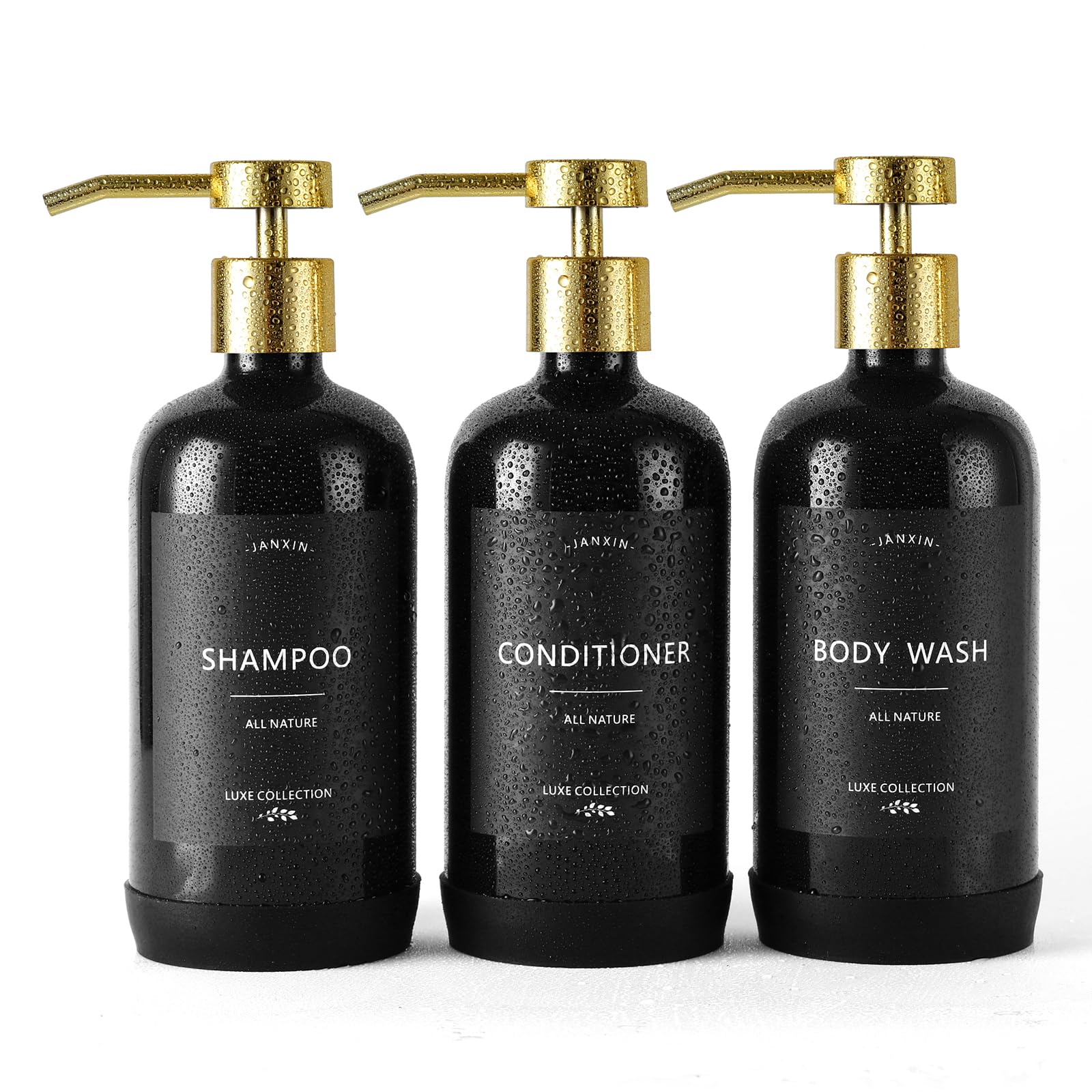 Amazon.com: Janxin Shampoo and Conditioner Dispenser Set of 3