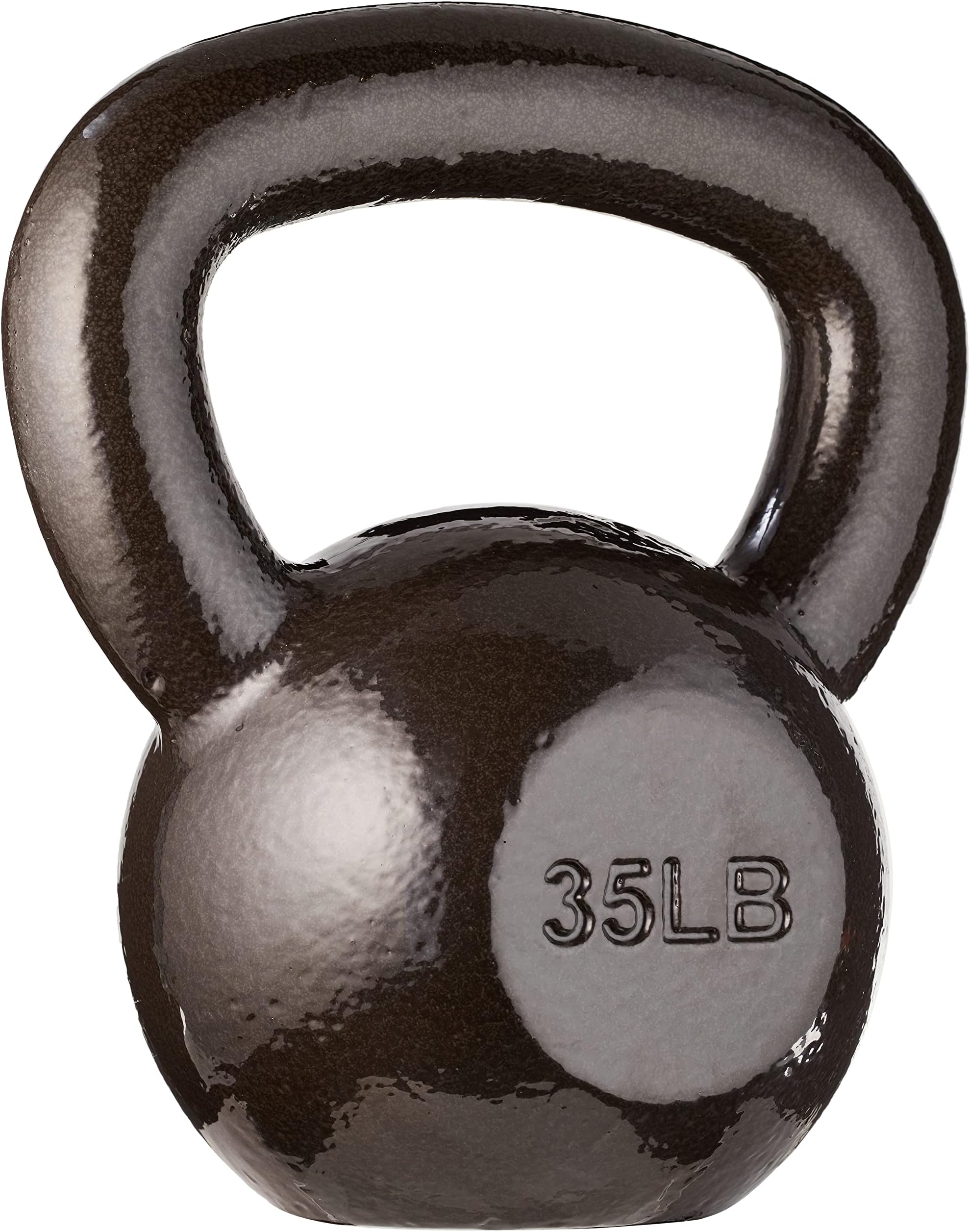 Amazon Basics Cast Iron Kettlebell, 15.9 KGS | Black