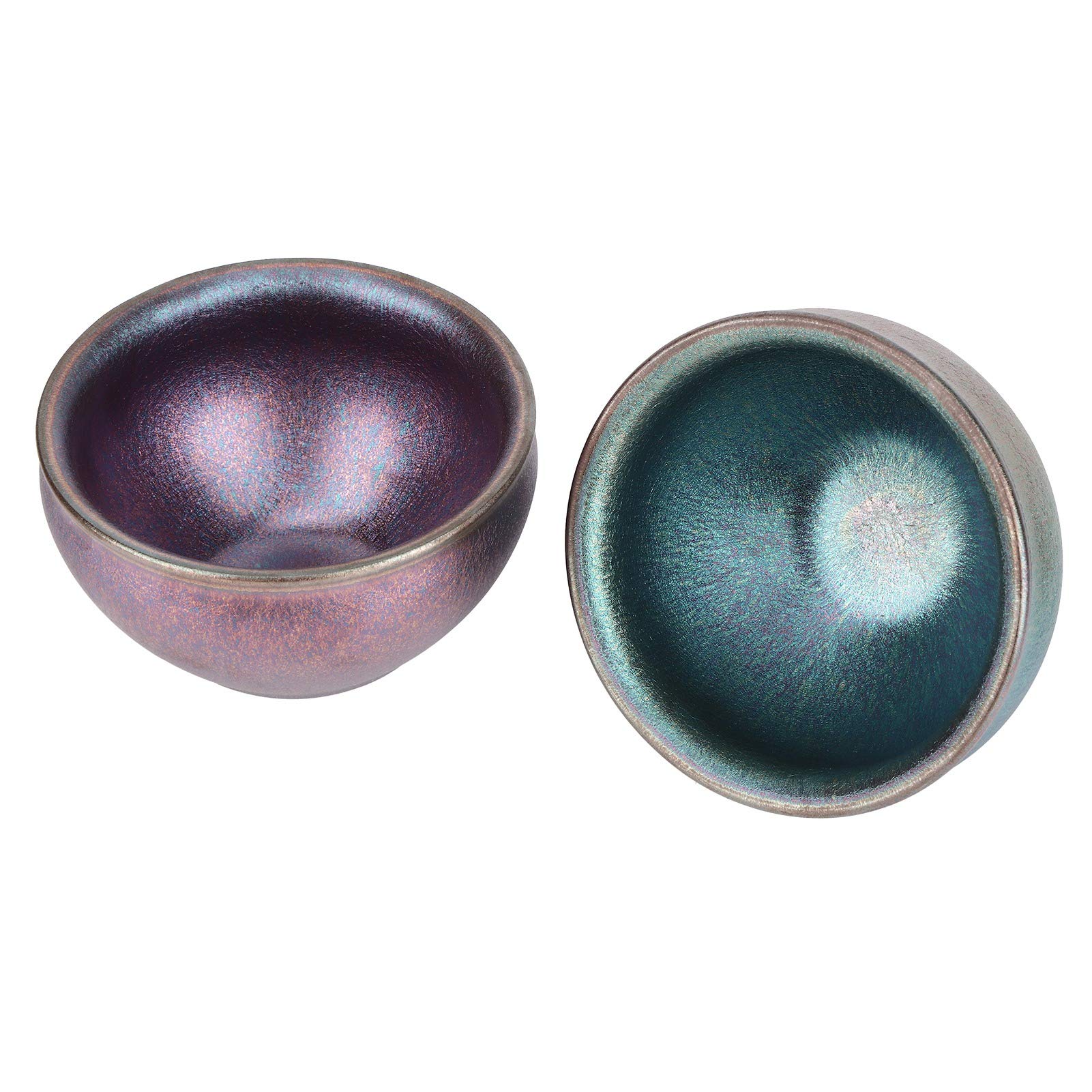 Tazze in Porcellana Smaltata Fatte a Mano in Ceramica, Ideali per gli Appassionati di tè/caffè, Set di 2 Tazze da tè per Uso Domestico