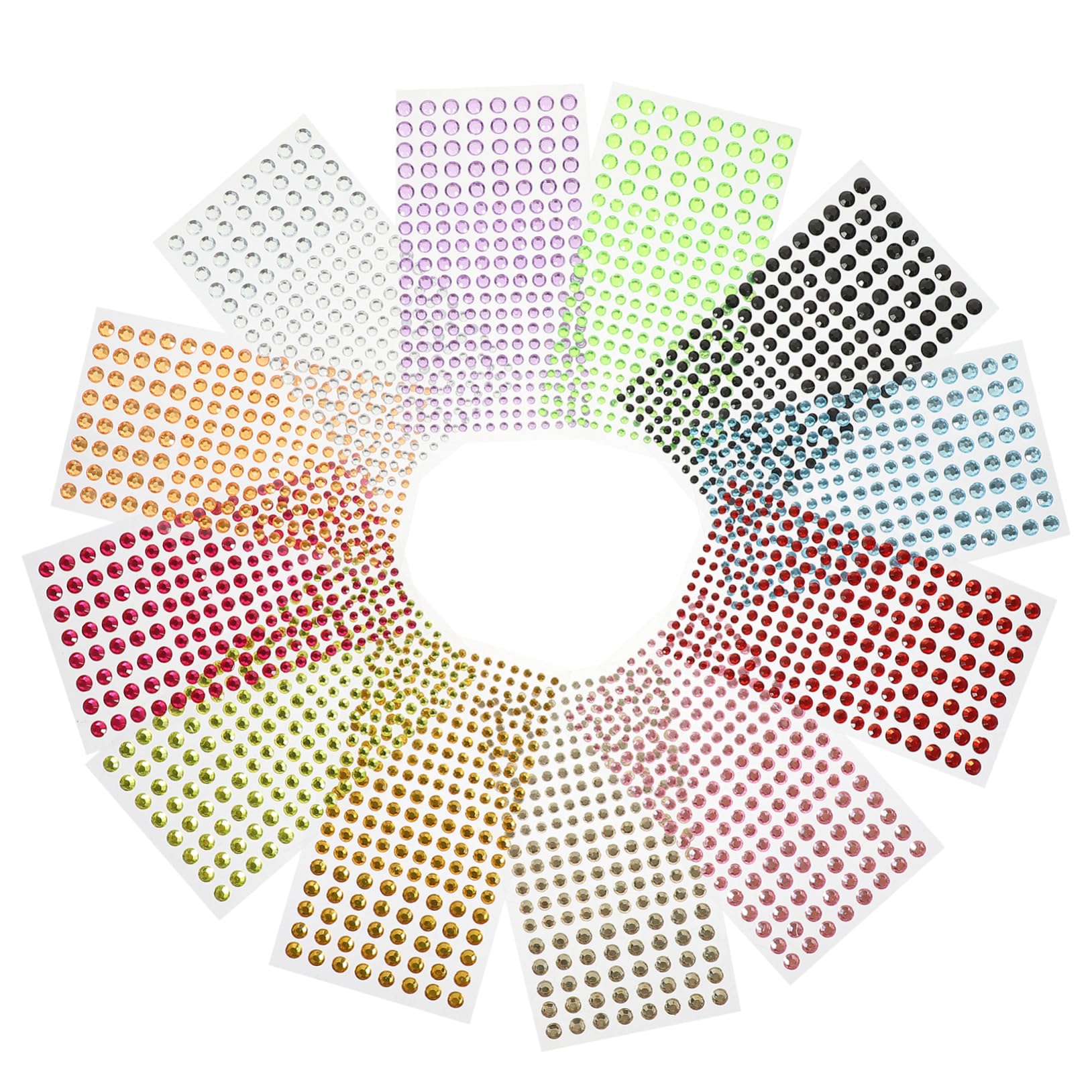 4 Set Adesivi Con Diamanti Gemme Del Viso Gemma Del Viso Trucco Etichetta Adesivo Decorazioni Unghie Adesivi Per Gioielli Per Il Viso Gioielli Facciali Acrilico 12 Fogli*4