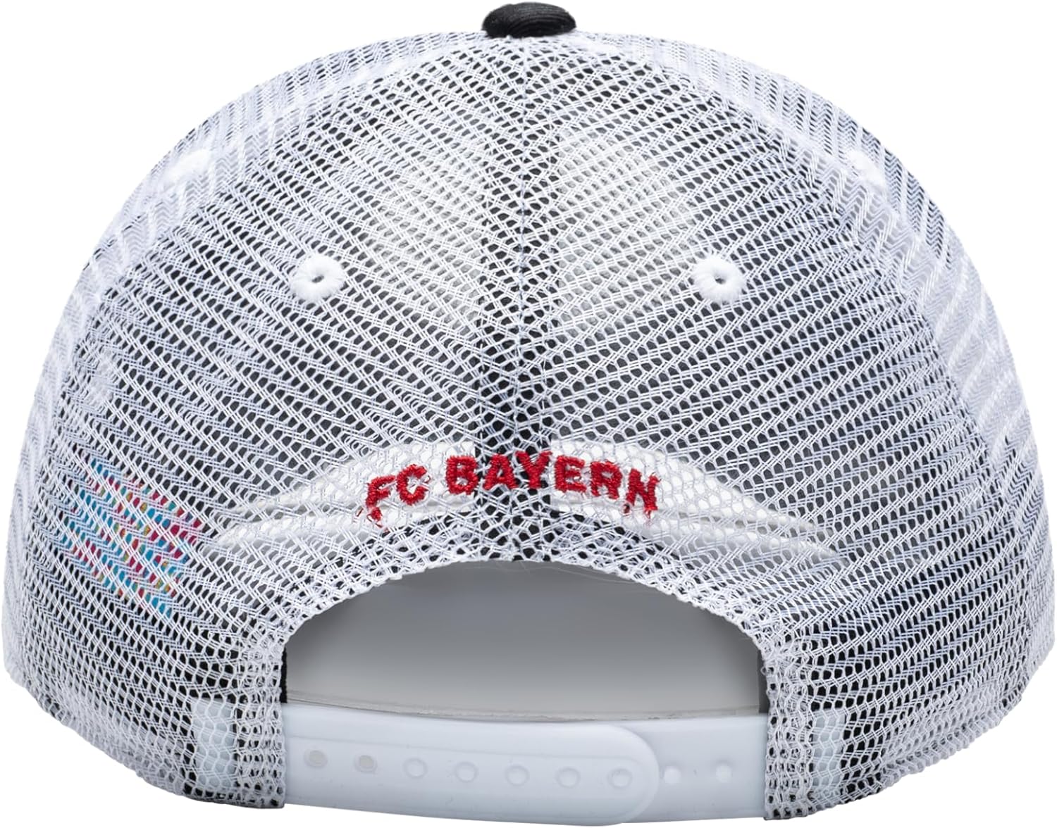 Fan Ink Bayern Munich 'Serve' Trucker Snapback Adjustable Soccer Hat (Black/White) - Image 4