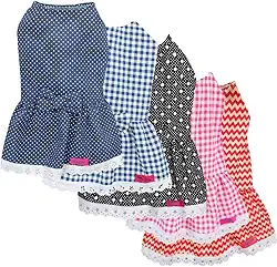 Vestido para Cães Fêmeas Básico Chic Clássico Colorido Sortido - n.3