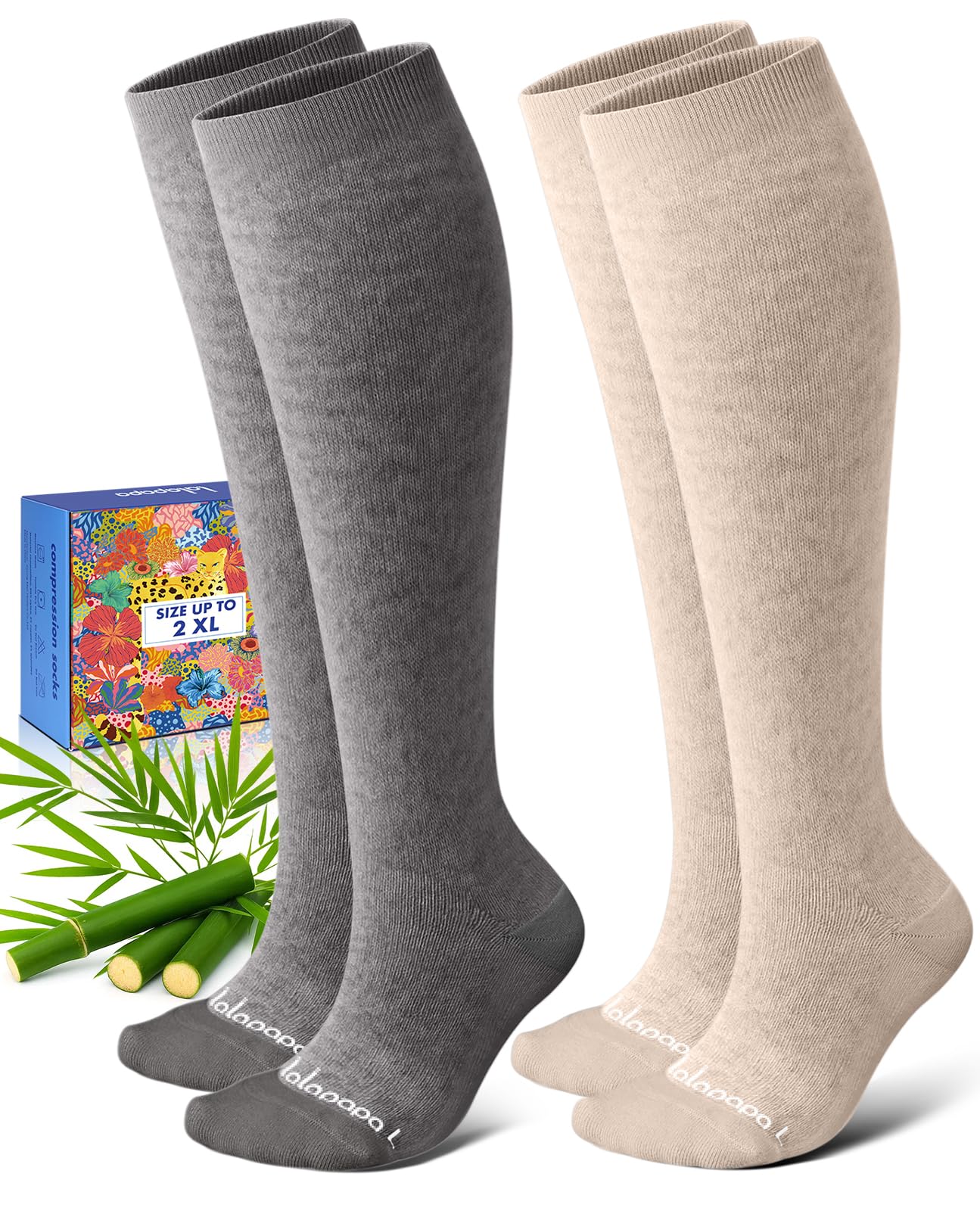 Lalapapa Bamboo Viscose Compression Socks - Compression Socks | Mubboo