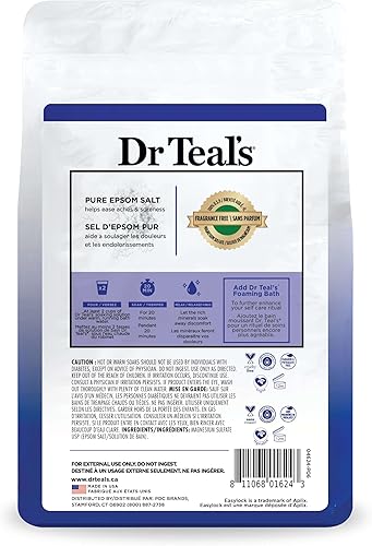 Miniatura 2 de Dr Teal's Sal de Epsom pura, sin fragancia, 4 lbs (el empaque puede variar)