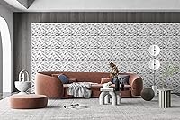 Vista 2 de Dundee Deco Paneles de pared 3D – Paneles de pared de PVC blanco pintables con diamantes geométricos para decoración de pared interior, 19.7 x 19.7