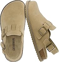 Cushionaire Brooklyn Suede Women's Slides - Adjustable Clog Mules with Memory Foam for All-Day Comfort