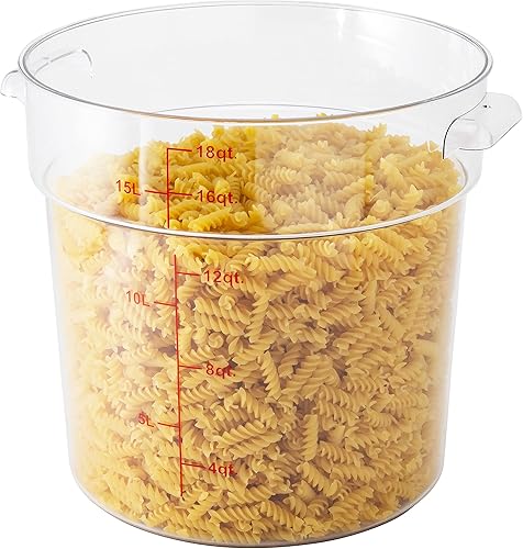 Miniatura 9 de Restaurantware Met Lux - Contenedores de almacenamiento de alimentos de 18 cuartos de galón, 10 recipientes redondos de almacenamiento comercial,