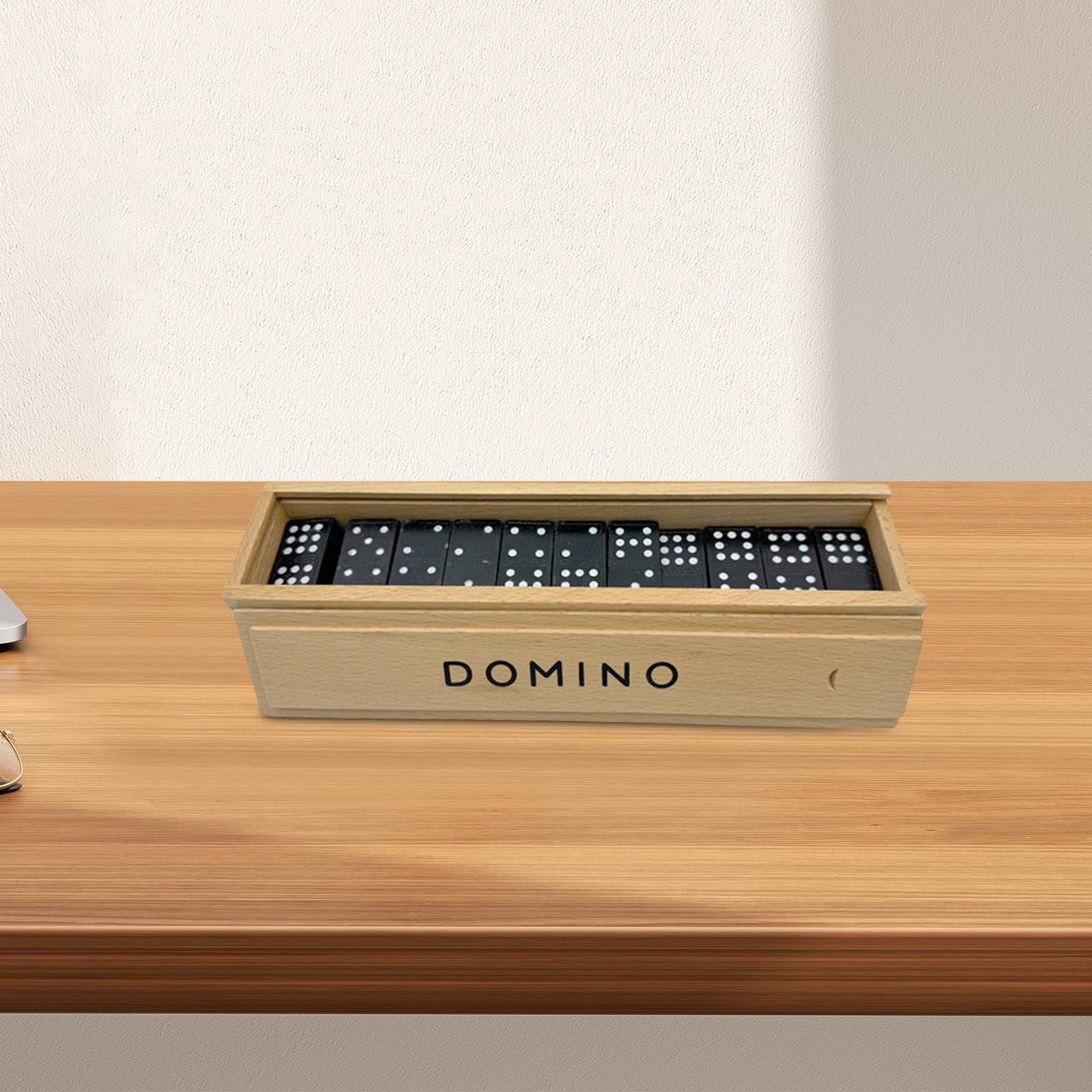 Juego de Dominó Doble, Juego de Viaje con Fichas de Madera.