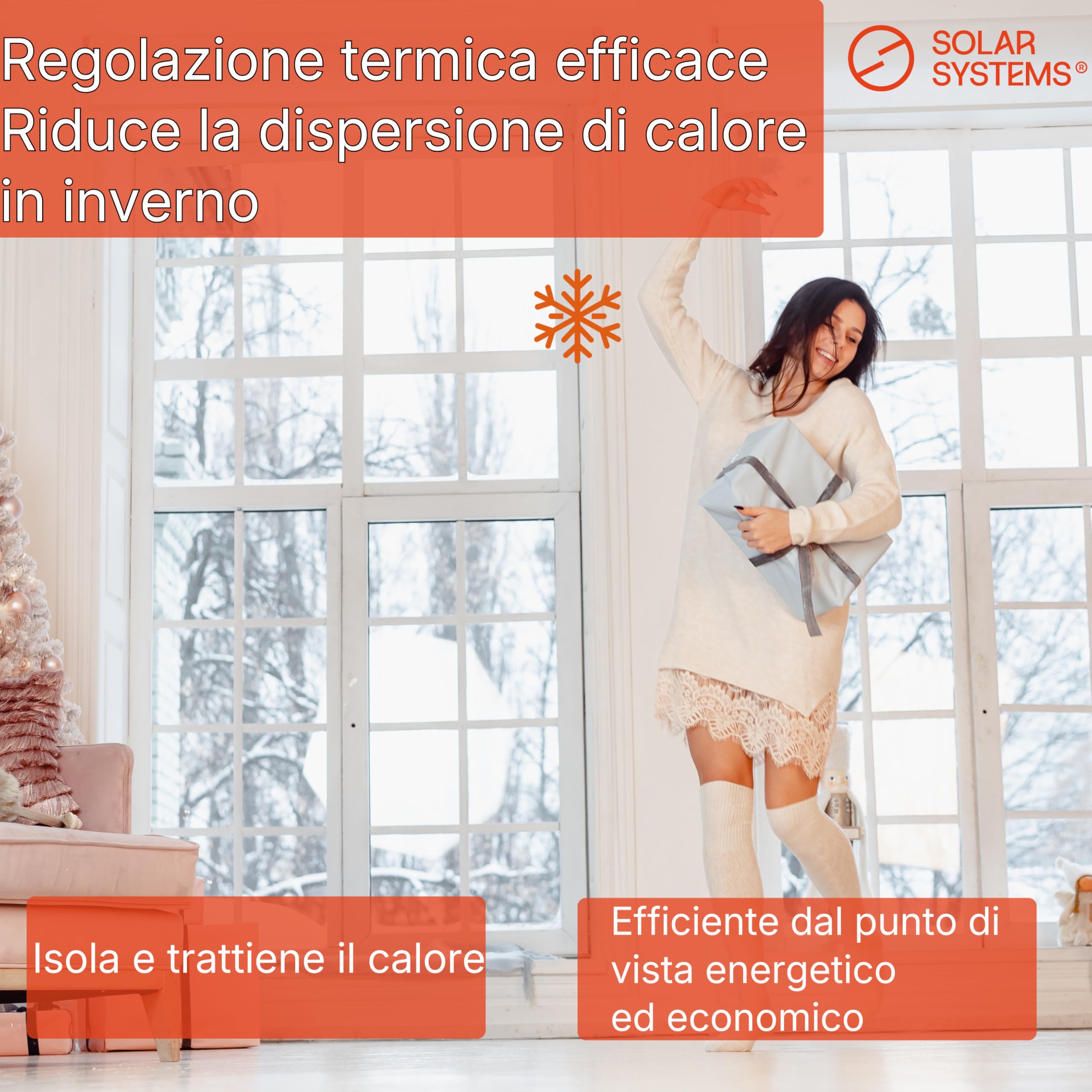 Solar Systems Pellicola per finestre per l'isolamento termico con kit di montaggio - Pellicola solare anti-UV per uso esterno - Pellicola argentata a specchio Autoadesiva 152 x 200