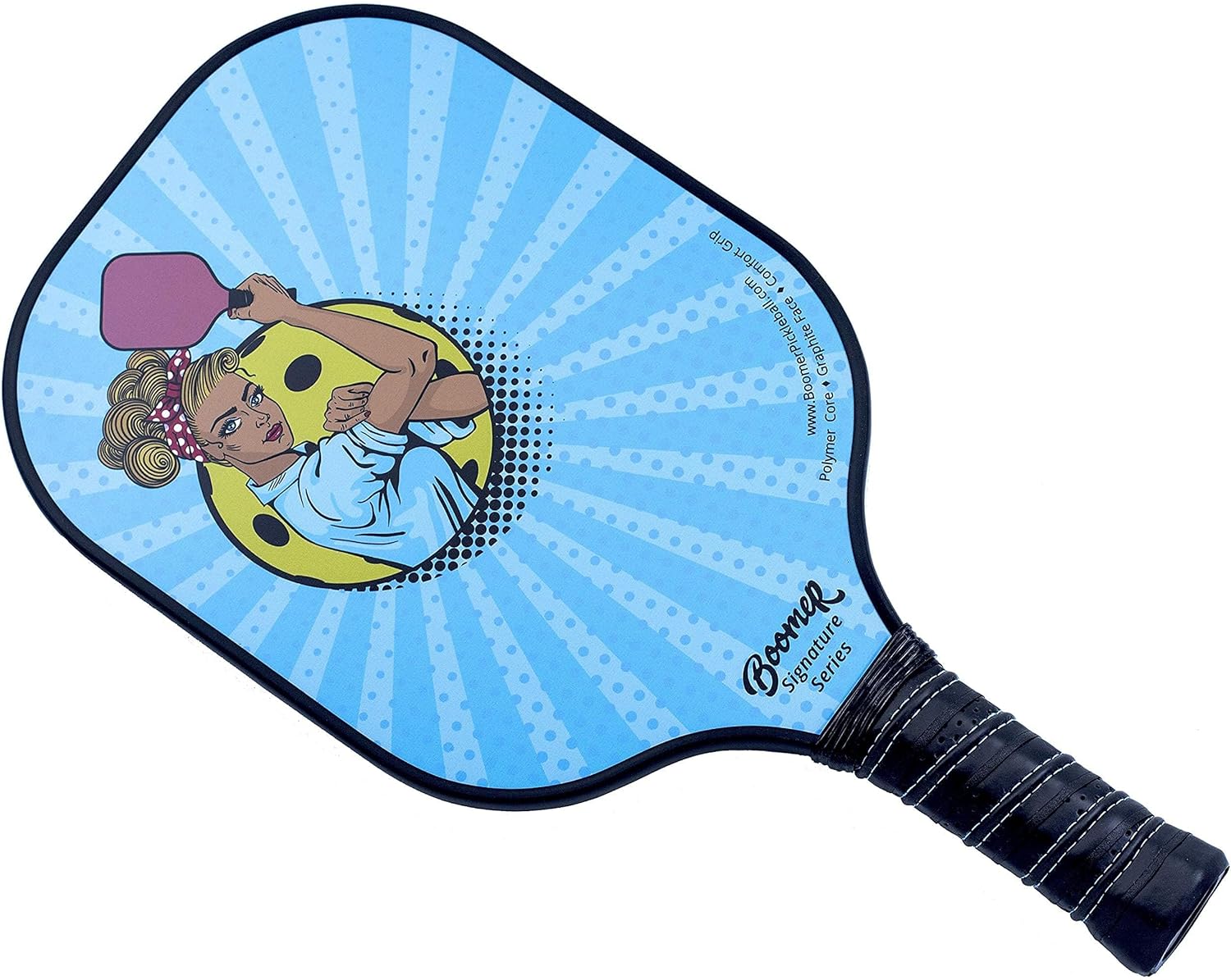 Signature Pickleball Paddle – USAPA Approved – Graphite Face – Polymer Honeycomb Core – Comfort Cushion Grip – Dink It! Smash It! Live It!