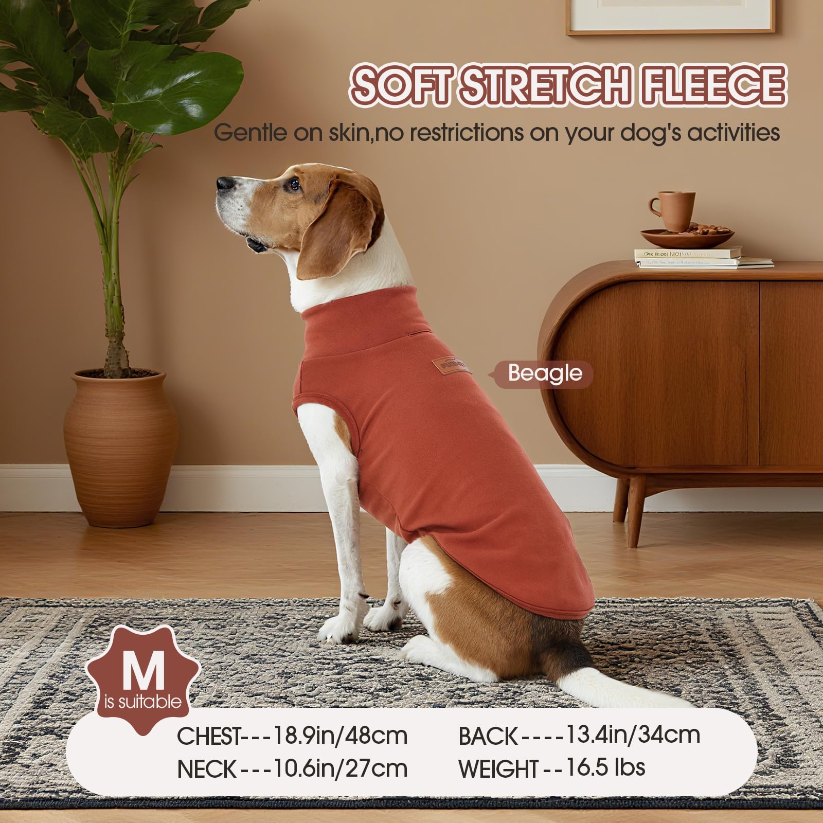 FUAMEY Lot de 2 gilets en polaire pour chien de petite taille, maltais, chihuahua maltais, chandail d'hiver sans manches avec trou pour laisse, chihuahua maltais, orange, taille S