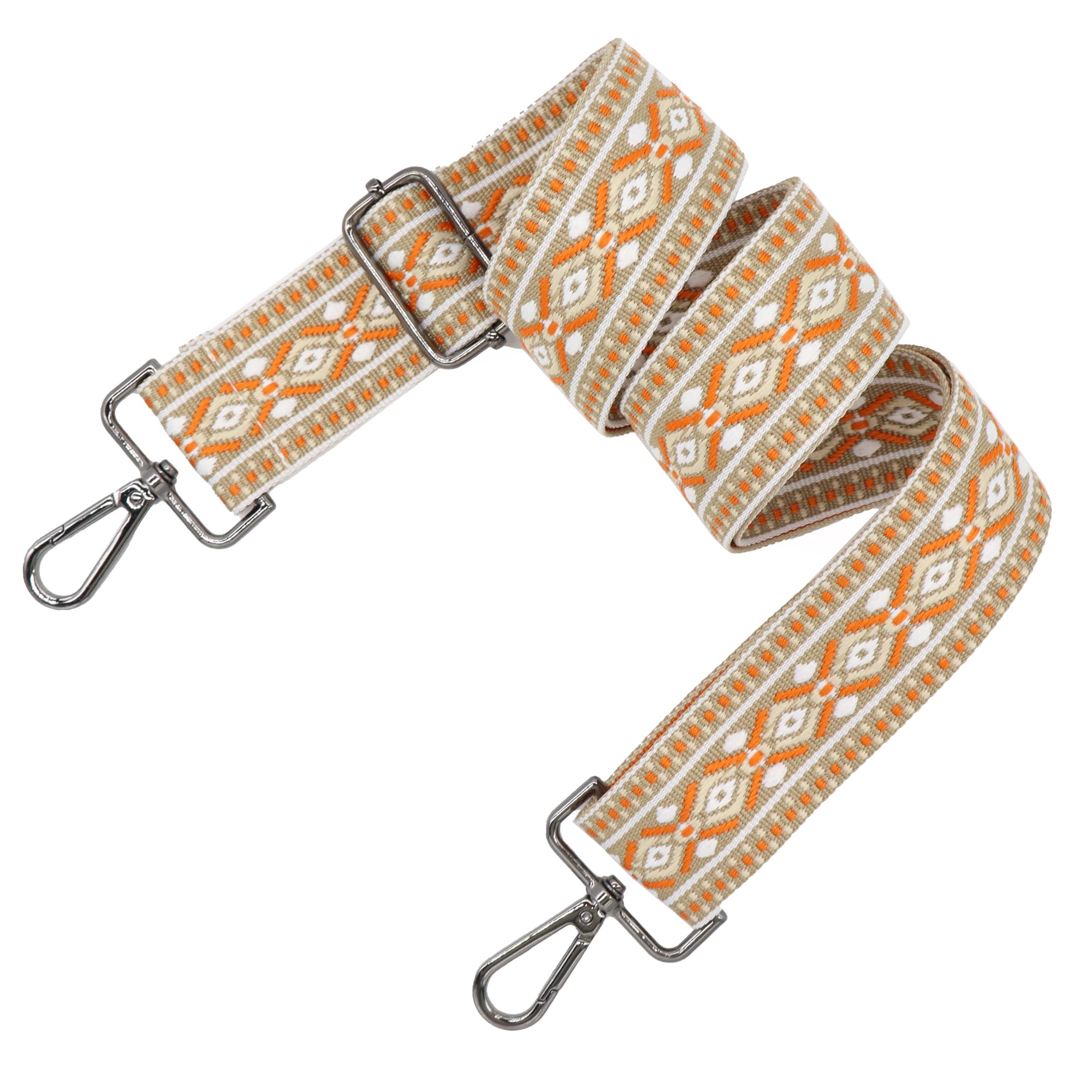 LEMEDE Purse Strap Adjustable Replacement Crossbody Bag Straps Retro Jacquard Embroidery Shoulder Straps for Shoulder Bag