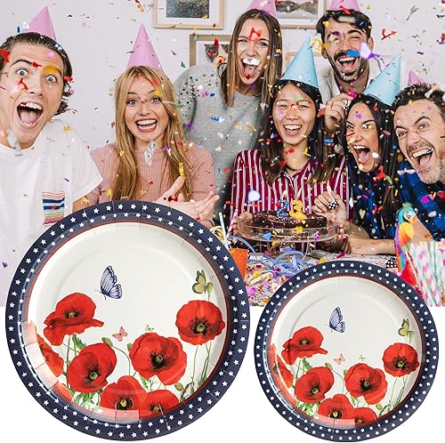 Miniatura 10 de Wehhbtye 32 platos de papel de copo de nieve de Navidad de 9 y 7 pulgadas, platos de postre decorativos desechables congelados, platos redondos de