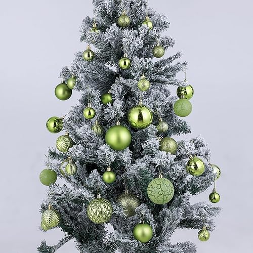 Miniatura 8 de LANGXUN 36 bolas de decoración de árbol de Navidad color azul ácido 2023, 6 bolas de Navidad de 3.2 pulgadas, 12 piezas de 2.4 pulgadas, 18 piezas