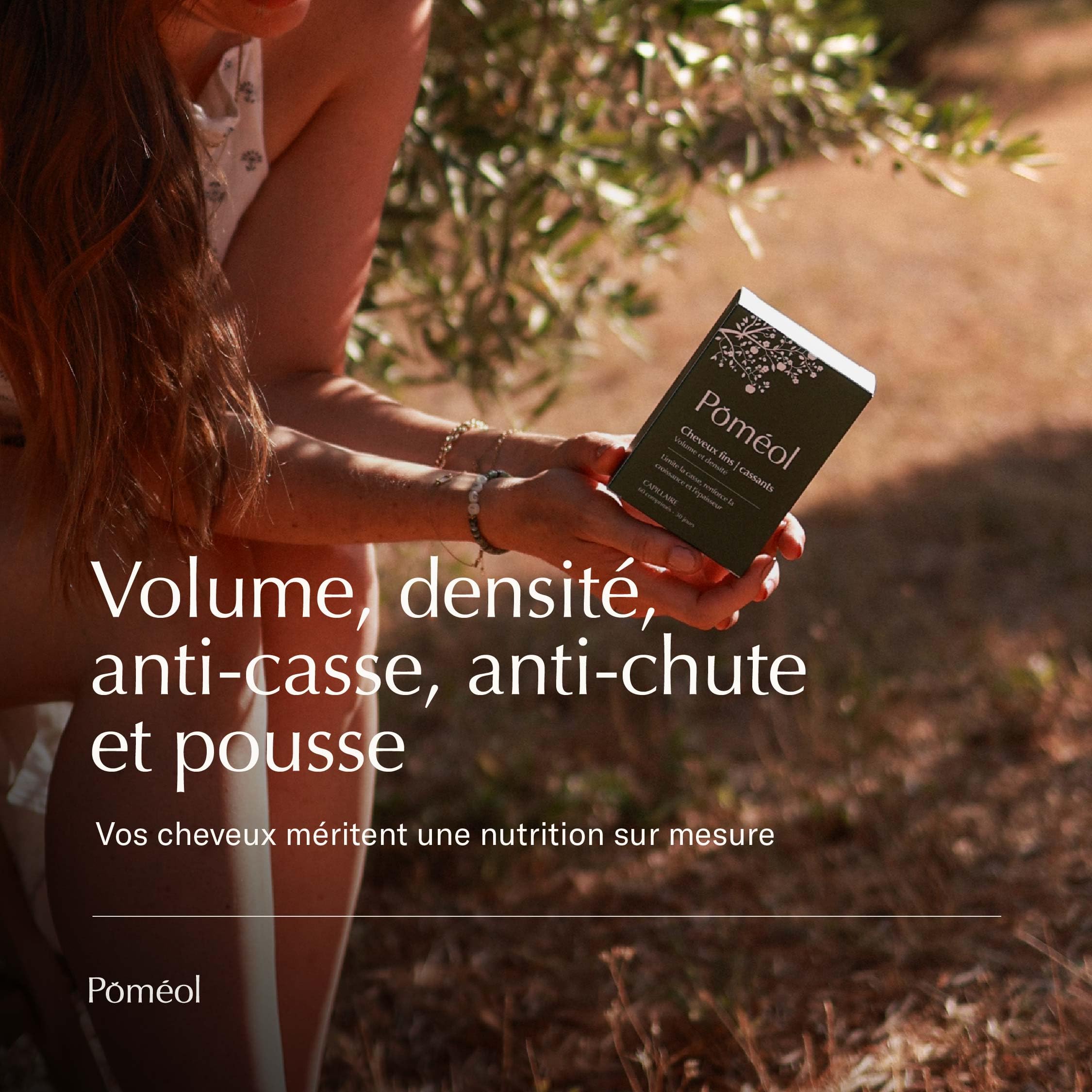 Complément Alimentaire Pousse & Croissance Cheveux Fins | Volume, Densité & Anti-Casse - Accélère la croissance, Nourrit et Renforce | Keratine, Prêle, Bambou, Roquette, Myrtille| 90 jours | POMÉOL