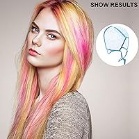 Vista 6 de 6 piezas de tapa de resaltado para el cabello Frosting Cap Highlight para color de tinte con ganchos de plástico para colorear el cabello, kit