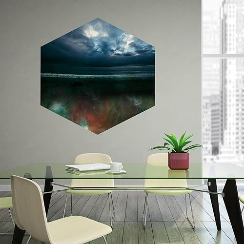Intergaláctico Oceánico geométrico Escena – Mural para pared calcomanía decorativo para pared por chromantics
