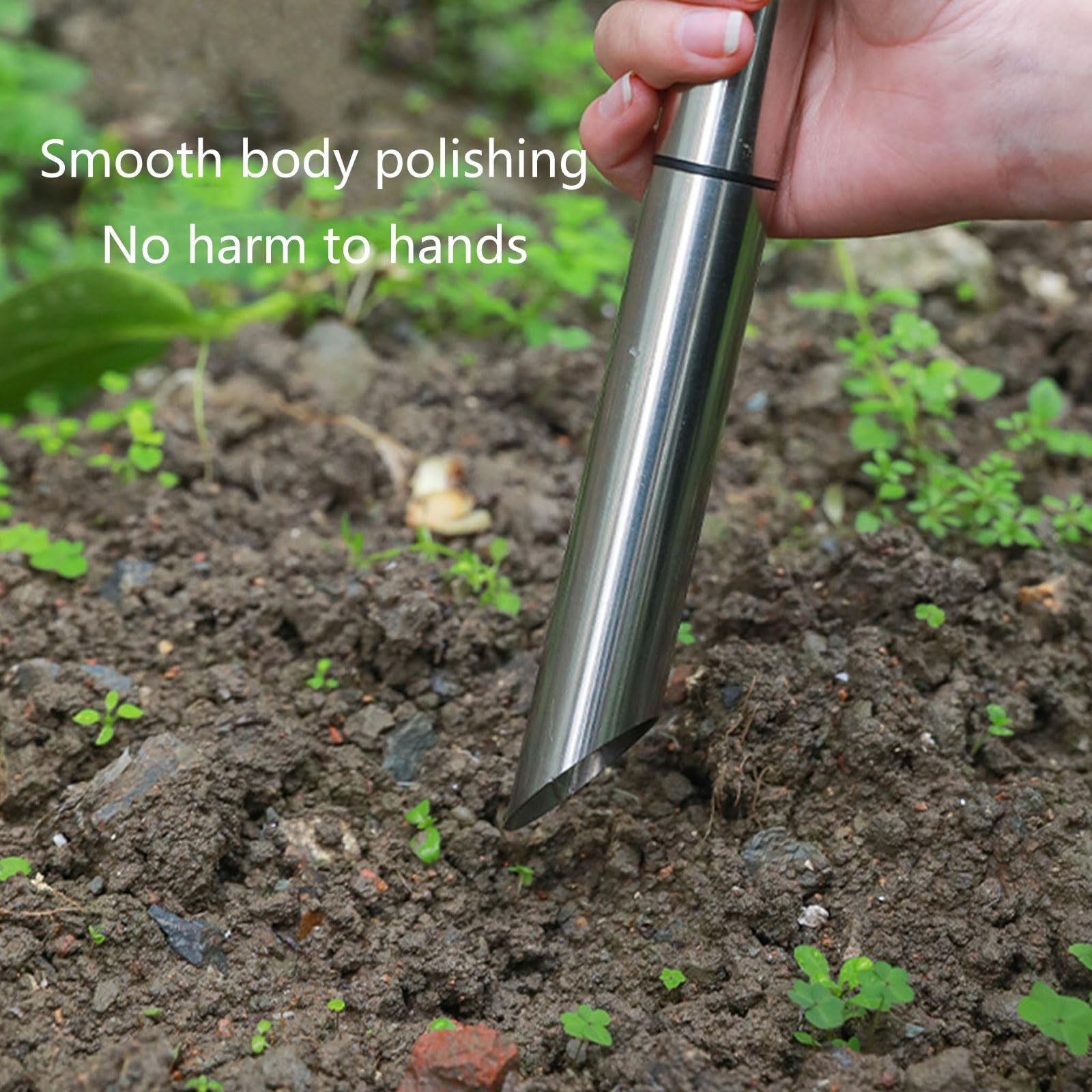 Trapiantatrice Per Piantine In Acciaio Inox - Strumento Da Giardino Per Bulbi, Alberi Da Frutto, Design Ergonomico