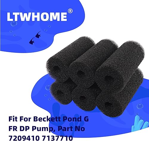 Miniatura 3 de LTWHOME Rollo de esponja prefiltro apto para bomba Beckett Pond G FR DP, número de pieza 7209410 7137710 (paquete de 6)