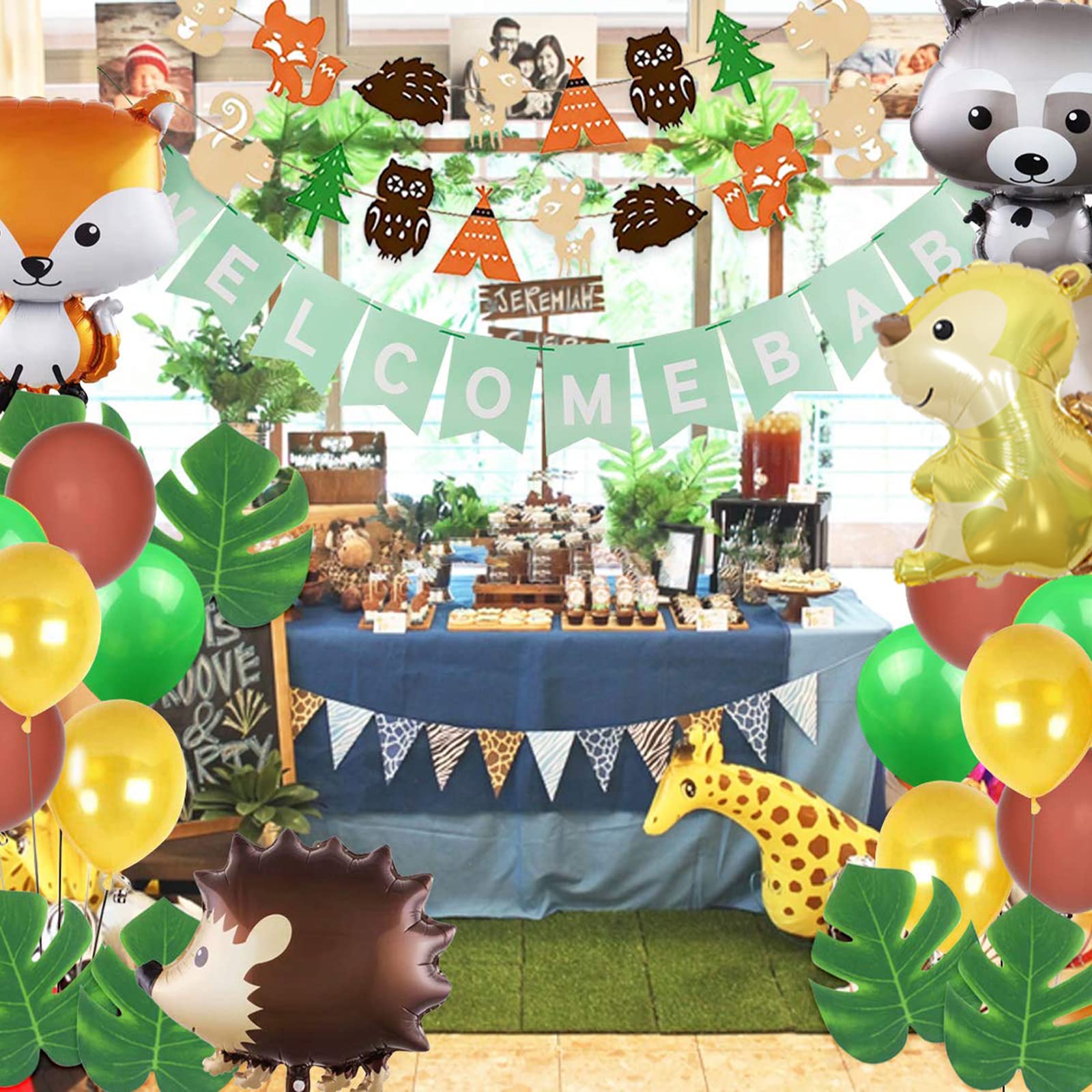 Buy Jollyboom Woodland Baby Shower Decorations Forest Animals Baby