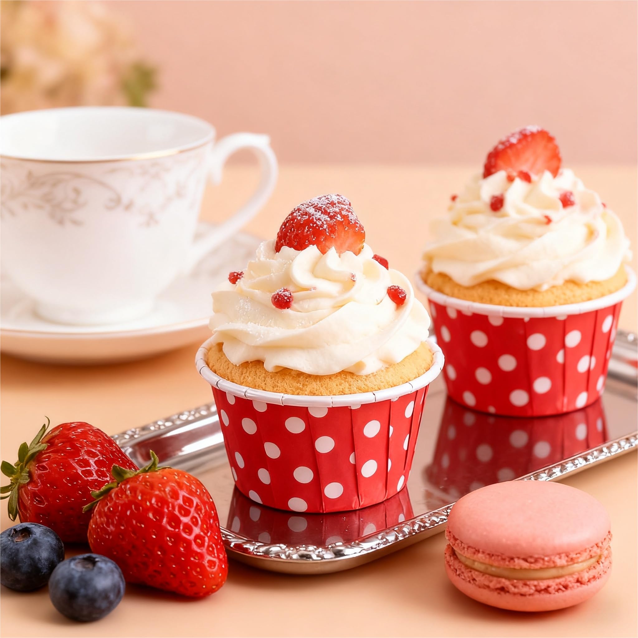 Pirottini per Muffin, 100 Pezzi Pirottini di Carta per Muffin Multicolore Pirottini Cupcake per Cottura Dolce al Forno per Cupcake per la Cottura, Dolci, Feste, Compleanni, Matrimoni