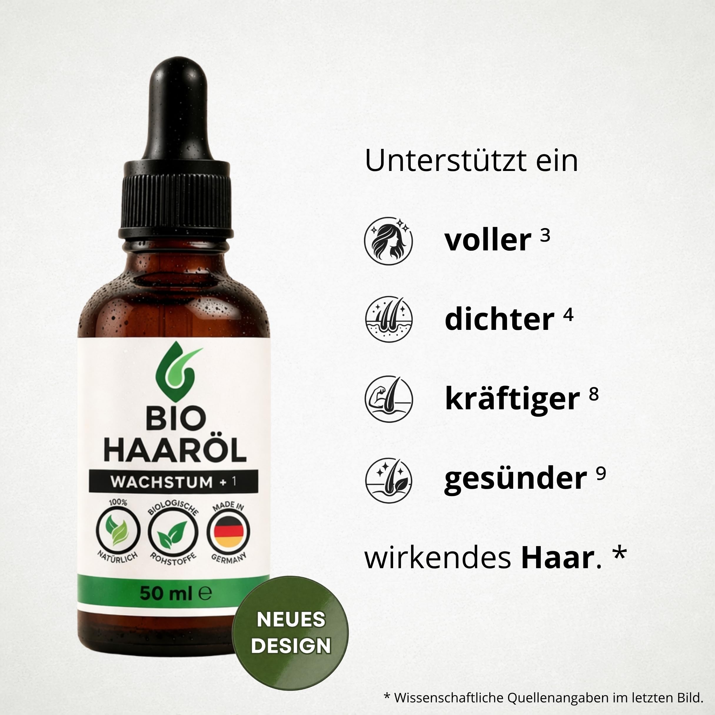 Premium BIO Haaröl Wachstum+¹ von Seifenfreund | Pflege für voller, dichter & gesünder wirkendes Haar | mit Schwarzkümmelöl, Rosmarinöl, Kürbiskernöl, Rizinusöl & mehr